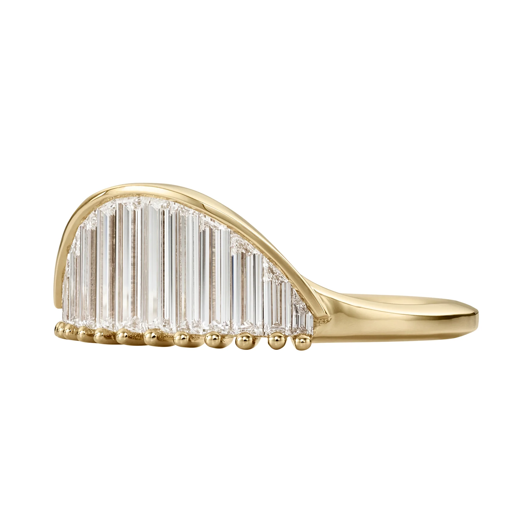 Arc Baguette Diamond Tiara Ring - Image 2