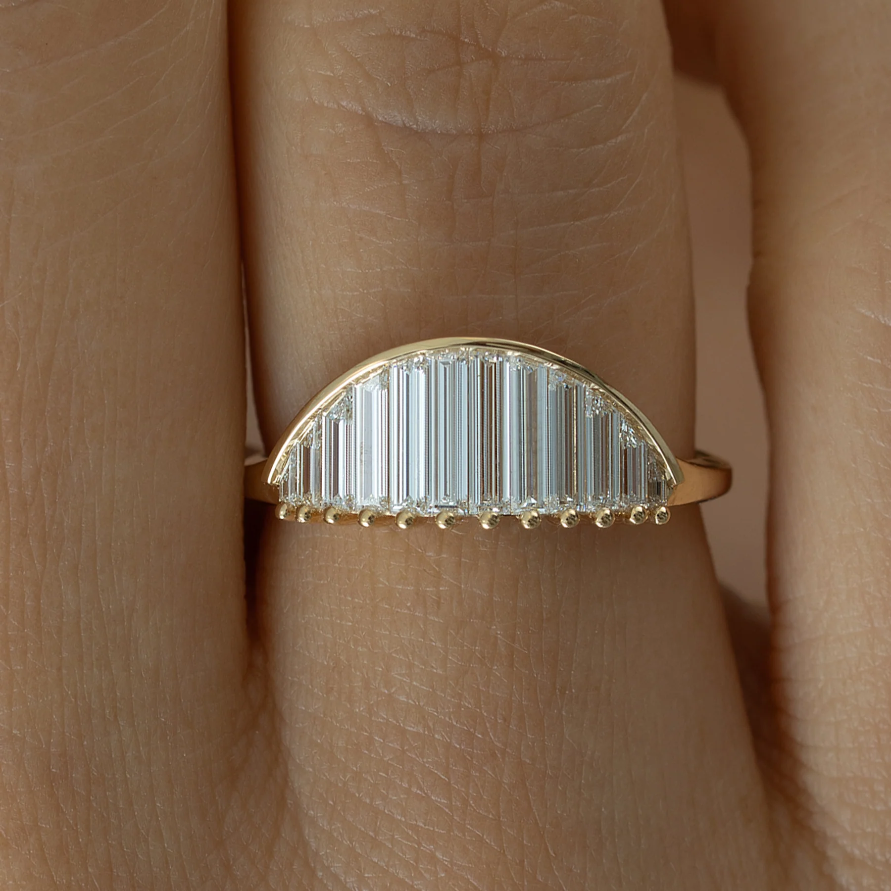 Arc Baguette Diamond Tiara Ring - Image 3