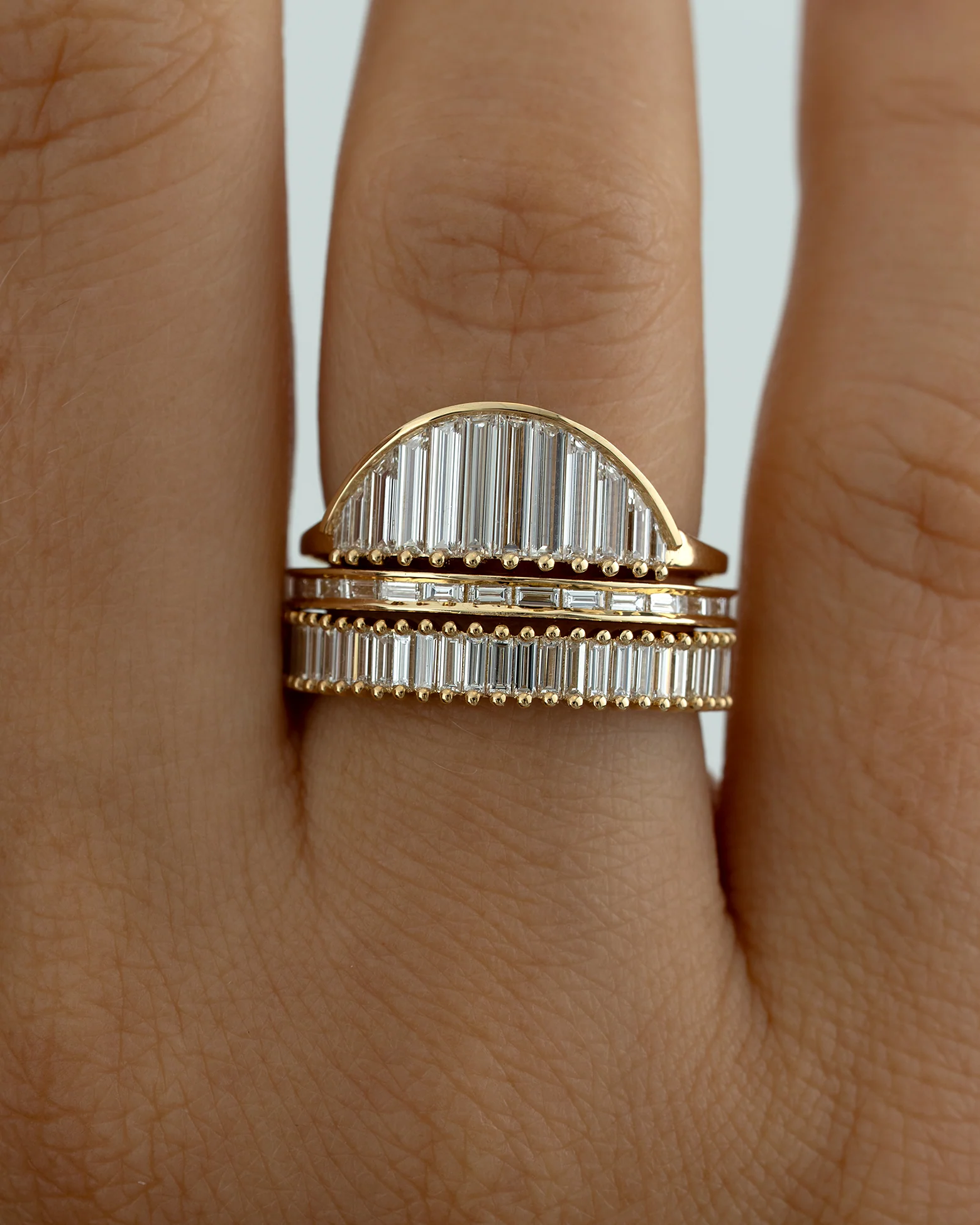 Arc Baguette Diamond Tiara Ring - Image 8