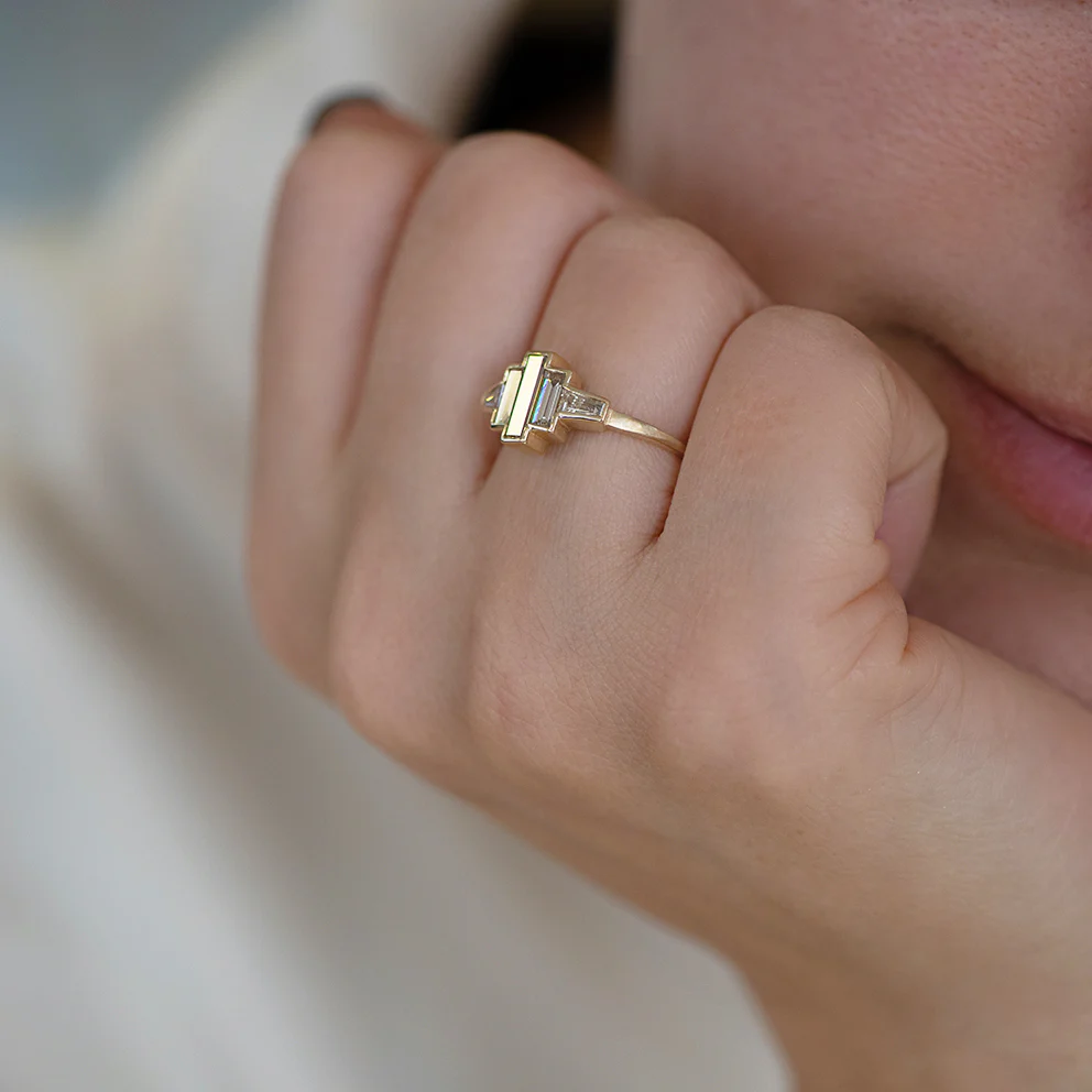 Art Deco Baguette Diamond Ring - Image 8