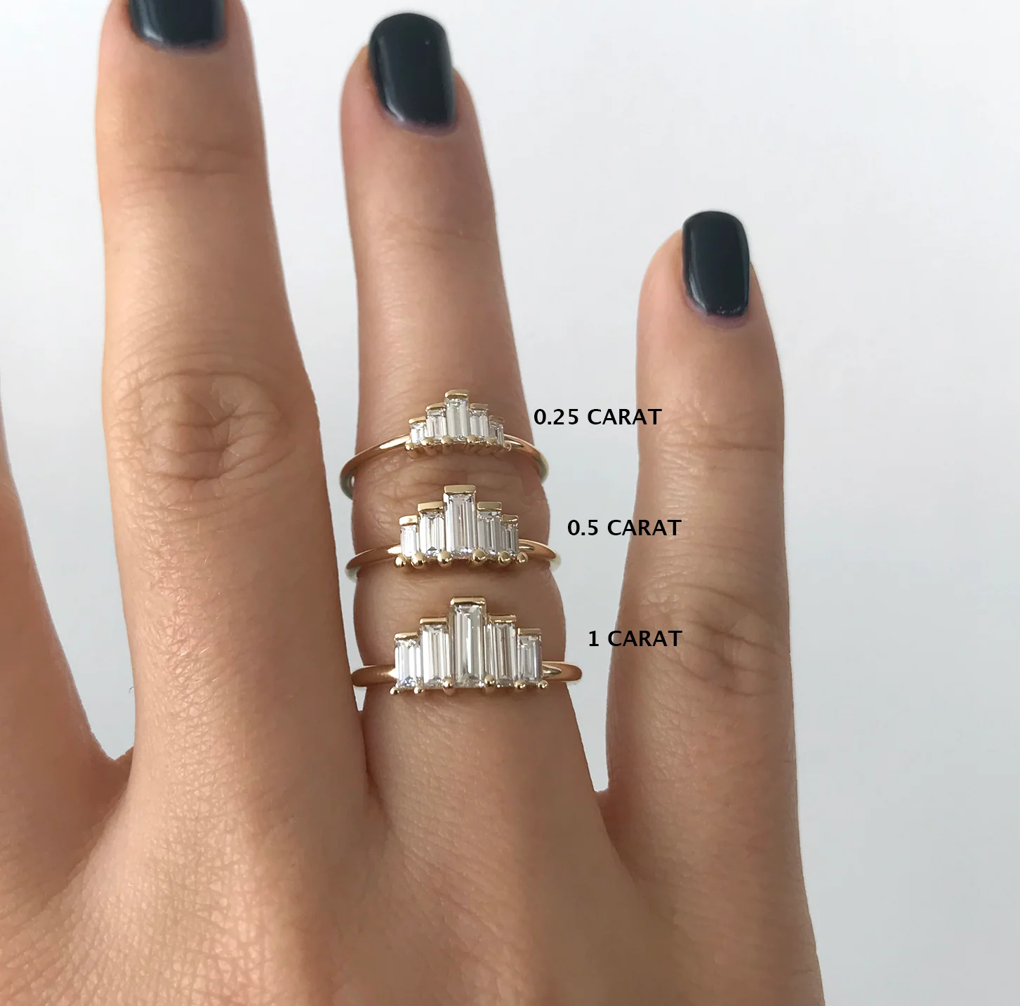 Baguette Engagement Ring - Art Deco Engagement Ring - Image 5