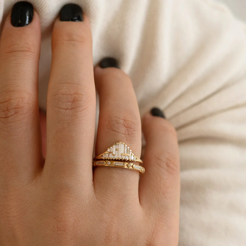 Art Deco Wedding Ring Set - Image 3
