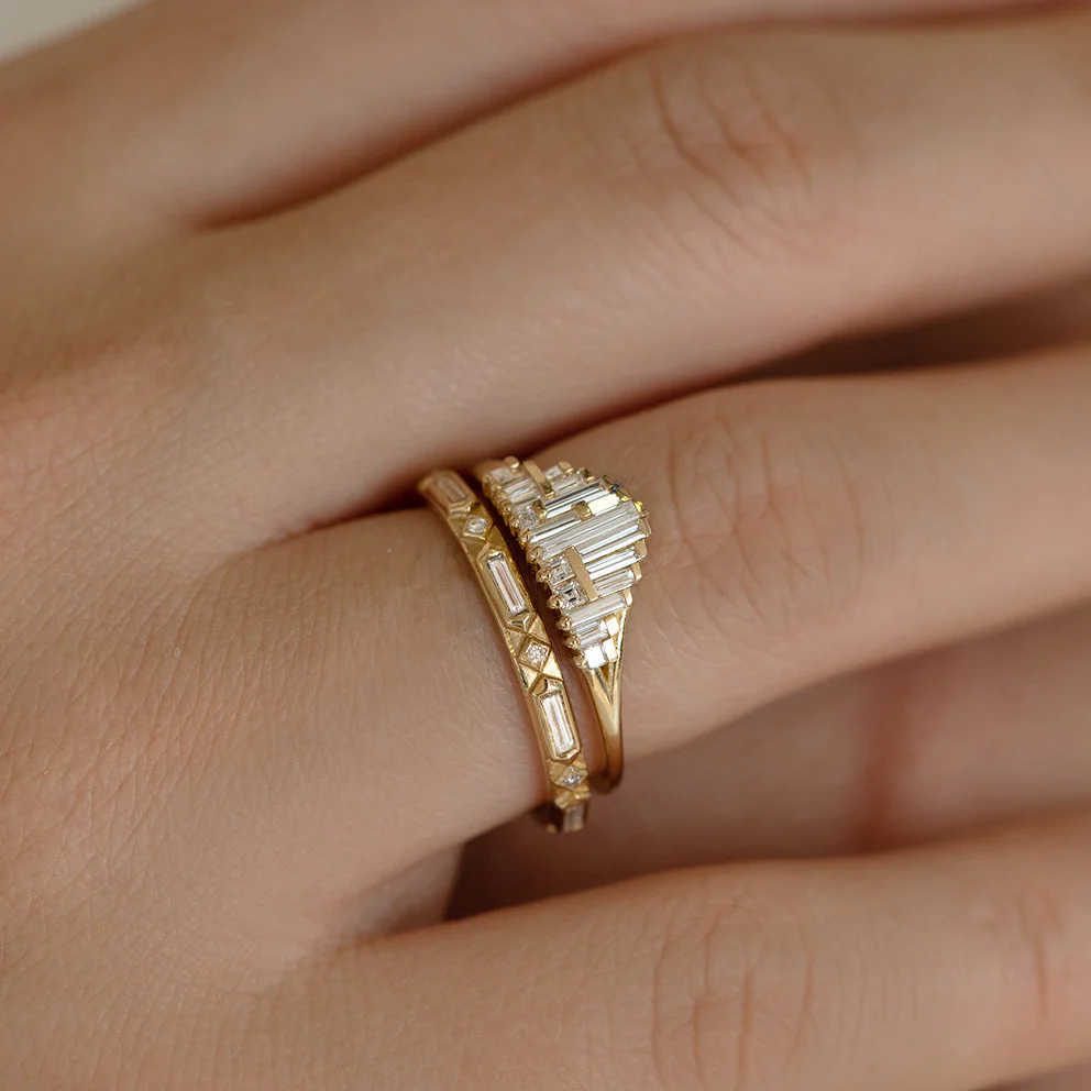Art Deco Wedding Ring Set - Image 4
