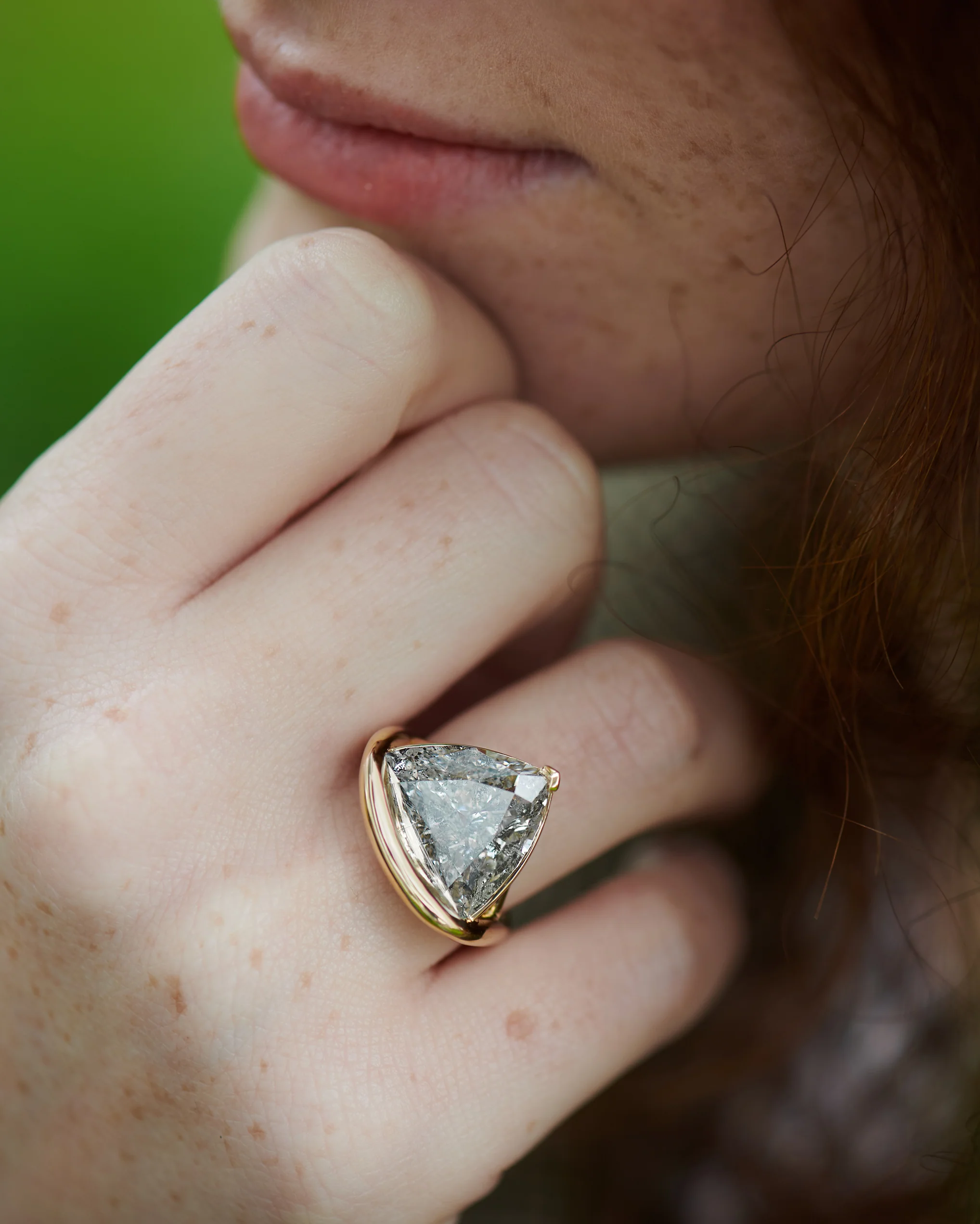 Asteria 9ct Solitaire Galaxy Diamond Engagement Ring - Image 6