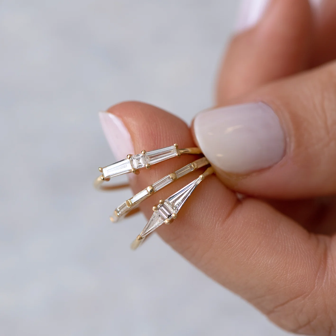 Asymmetrical Engagement Ring - Arrow Diamond Ring - Image 8