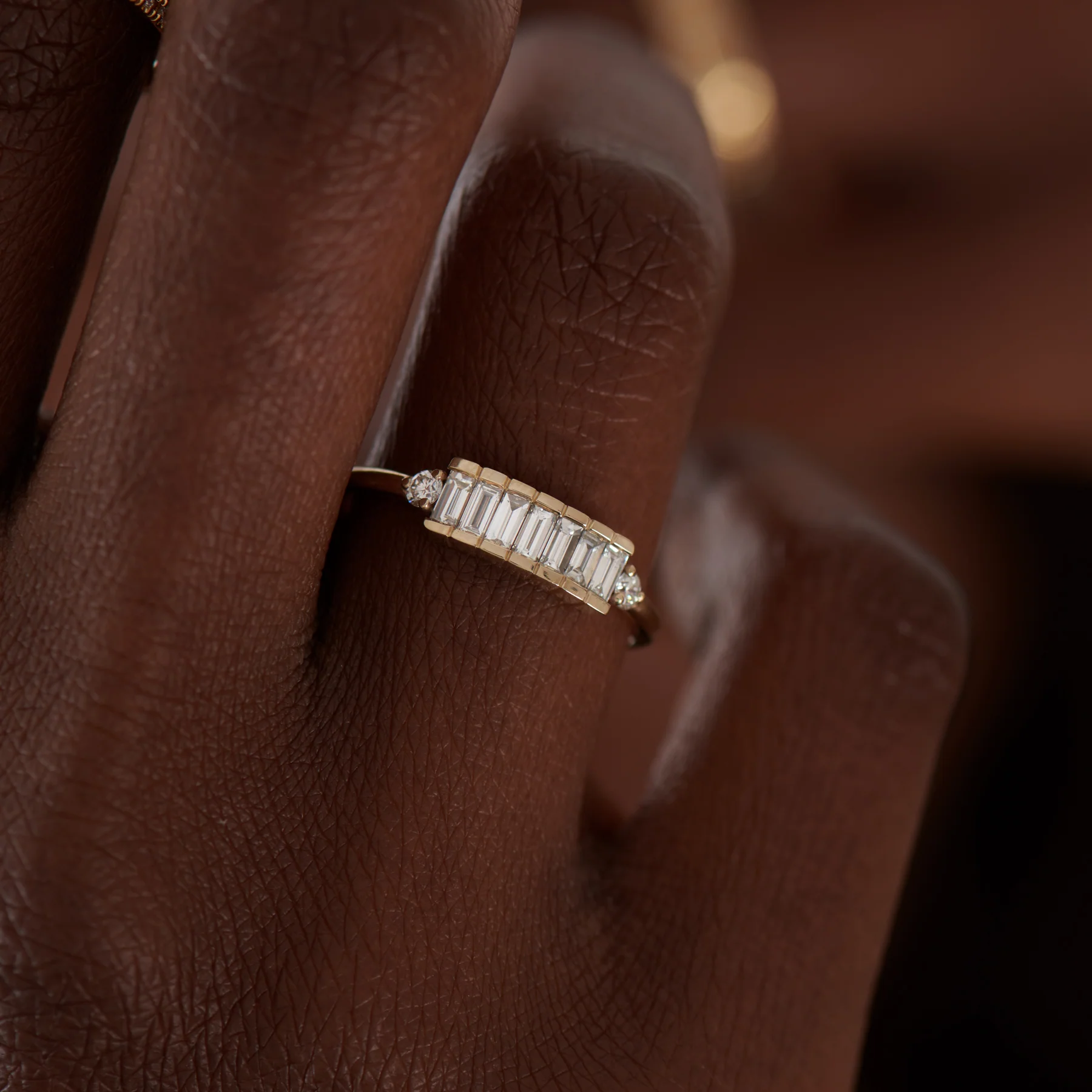 Baguette Diamond Band - Baguette Ring - Image 3