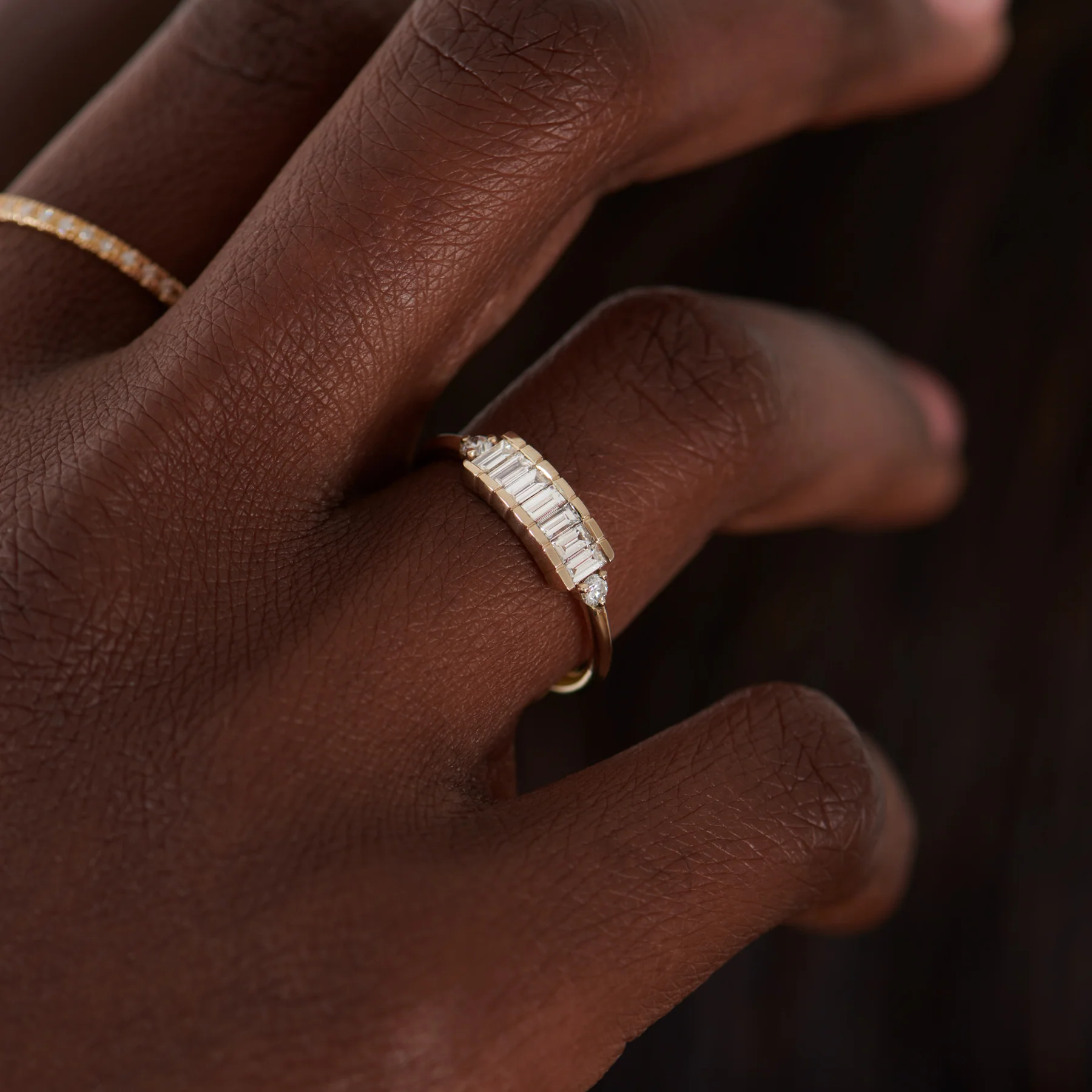 Baguette Diamond Band - Baguette Ring - Image 6