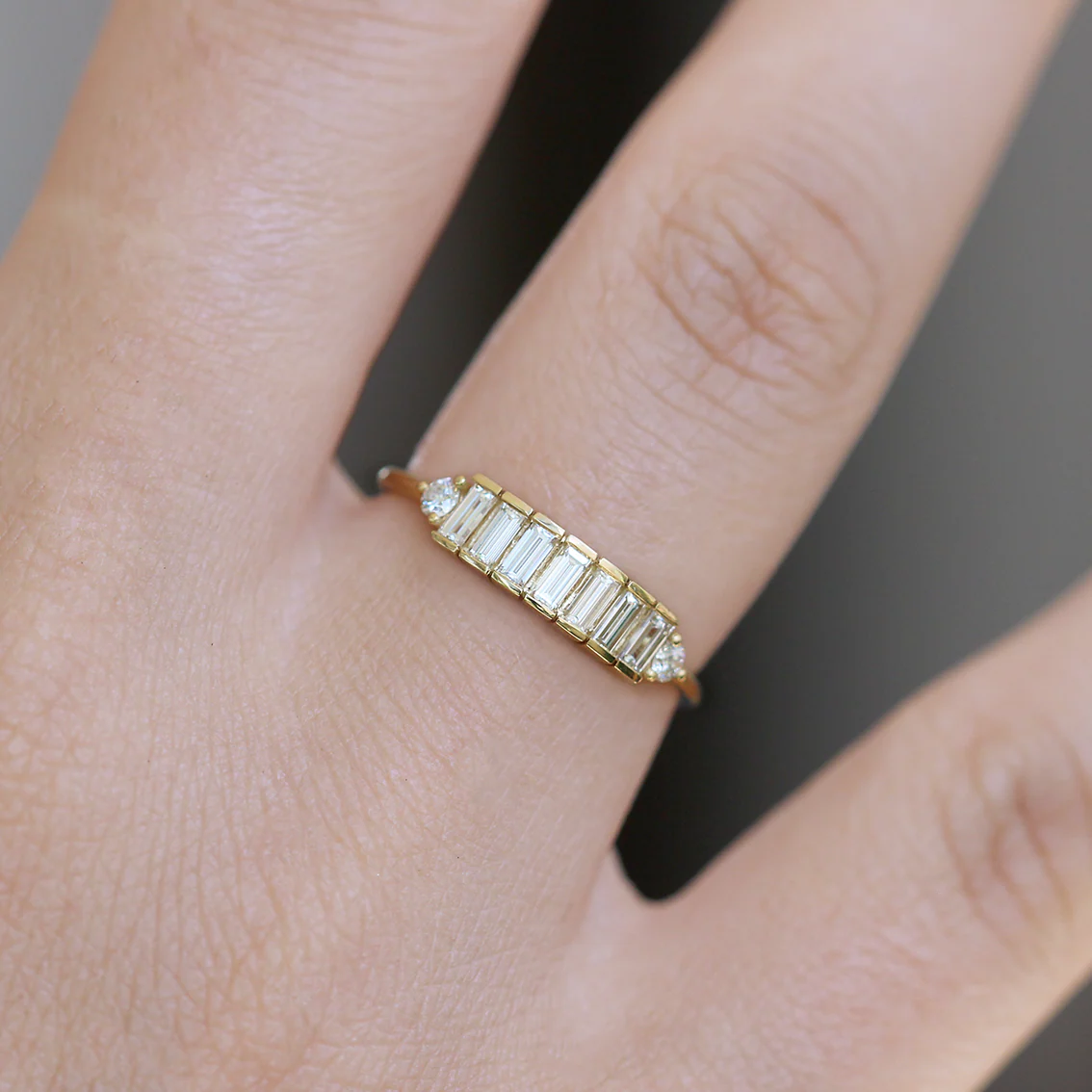 Baguette Diamond Band - Baguette Ring - Image 8