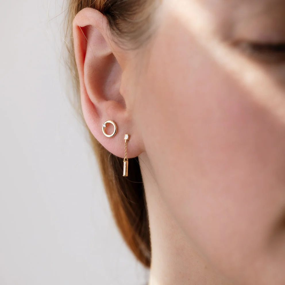 Baguette Diamond Drop Earrings - Image 7