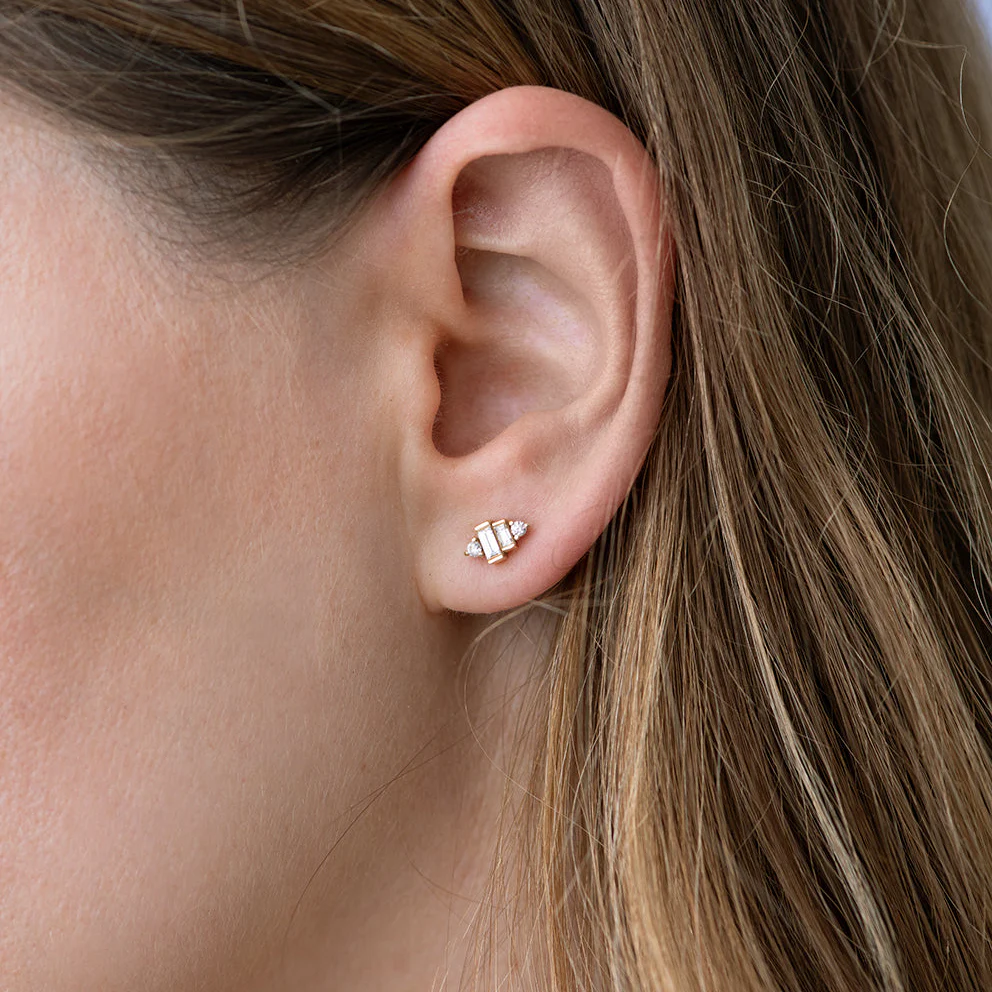 Baguette Diamond Earrings - Image 3