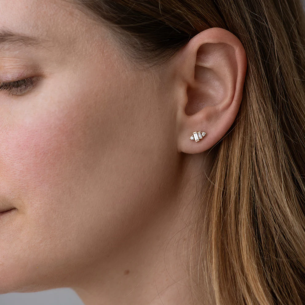 Baguette Diamond Earrings - Image 4
