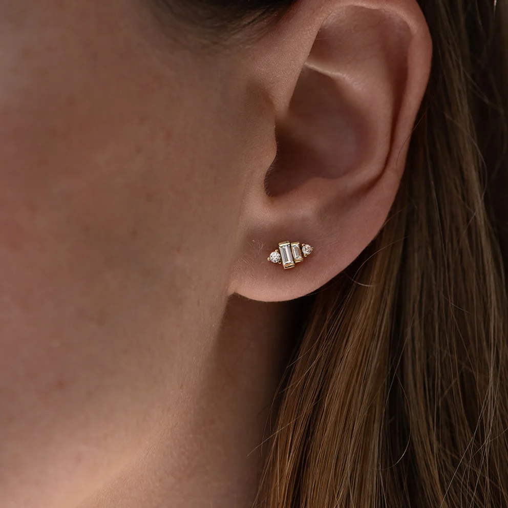 Baguette Diamond Earrings - Image 5