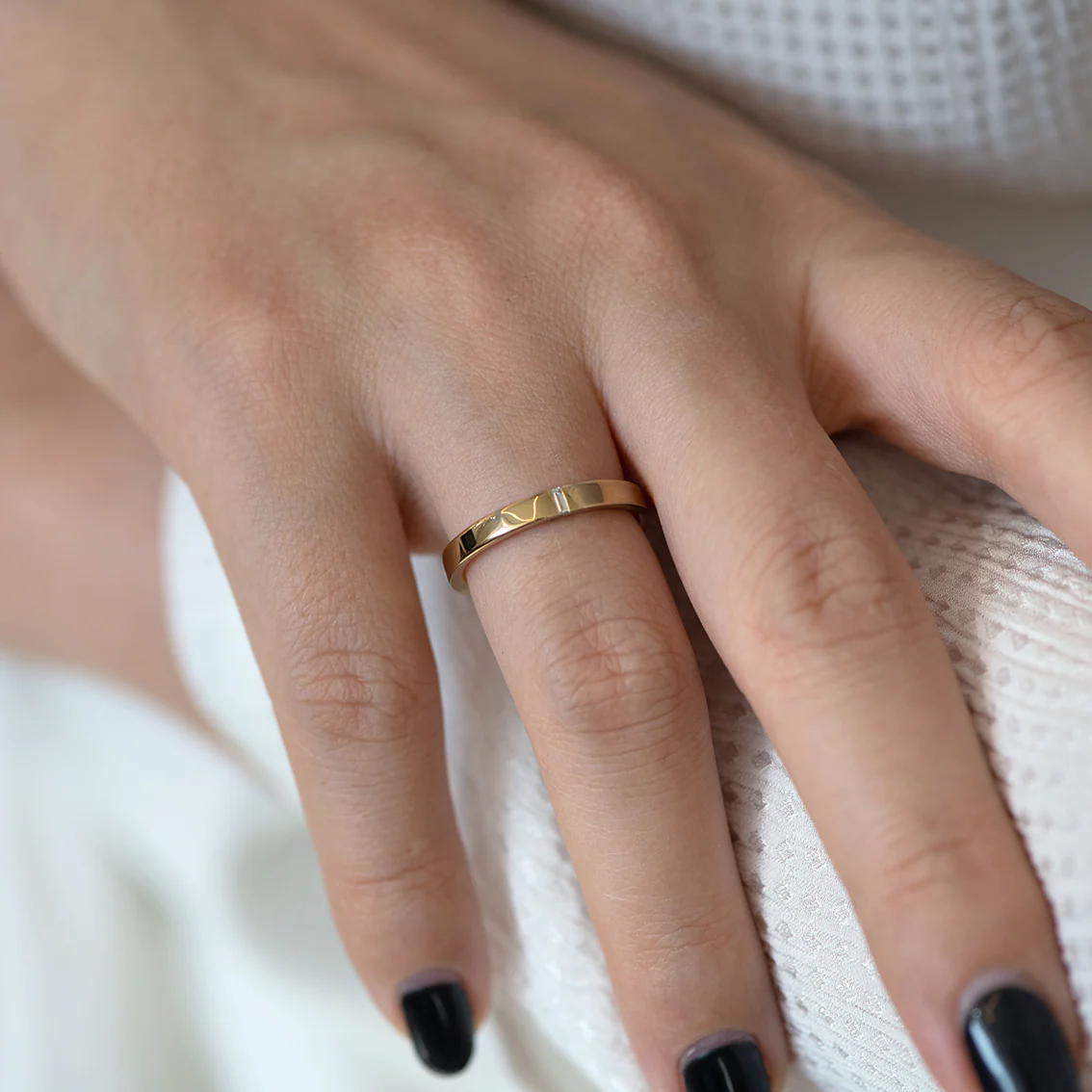 Baguette Wedding Band - Hers - Image 4