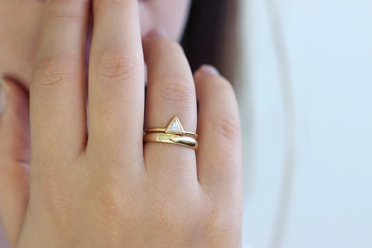 Basic Wedding Band - Comfort Fit Gold Wedding Band - Image 5