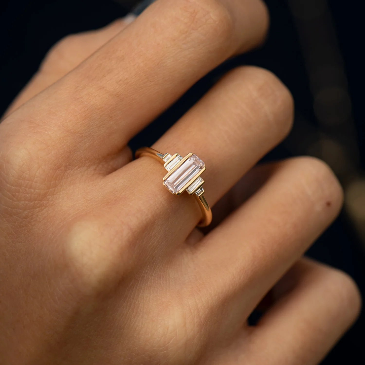 Bloom OOAK Pink Diamond Engagement Ring - Image 5