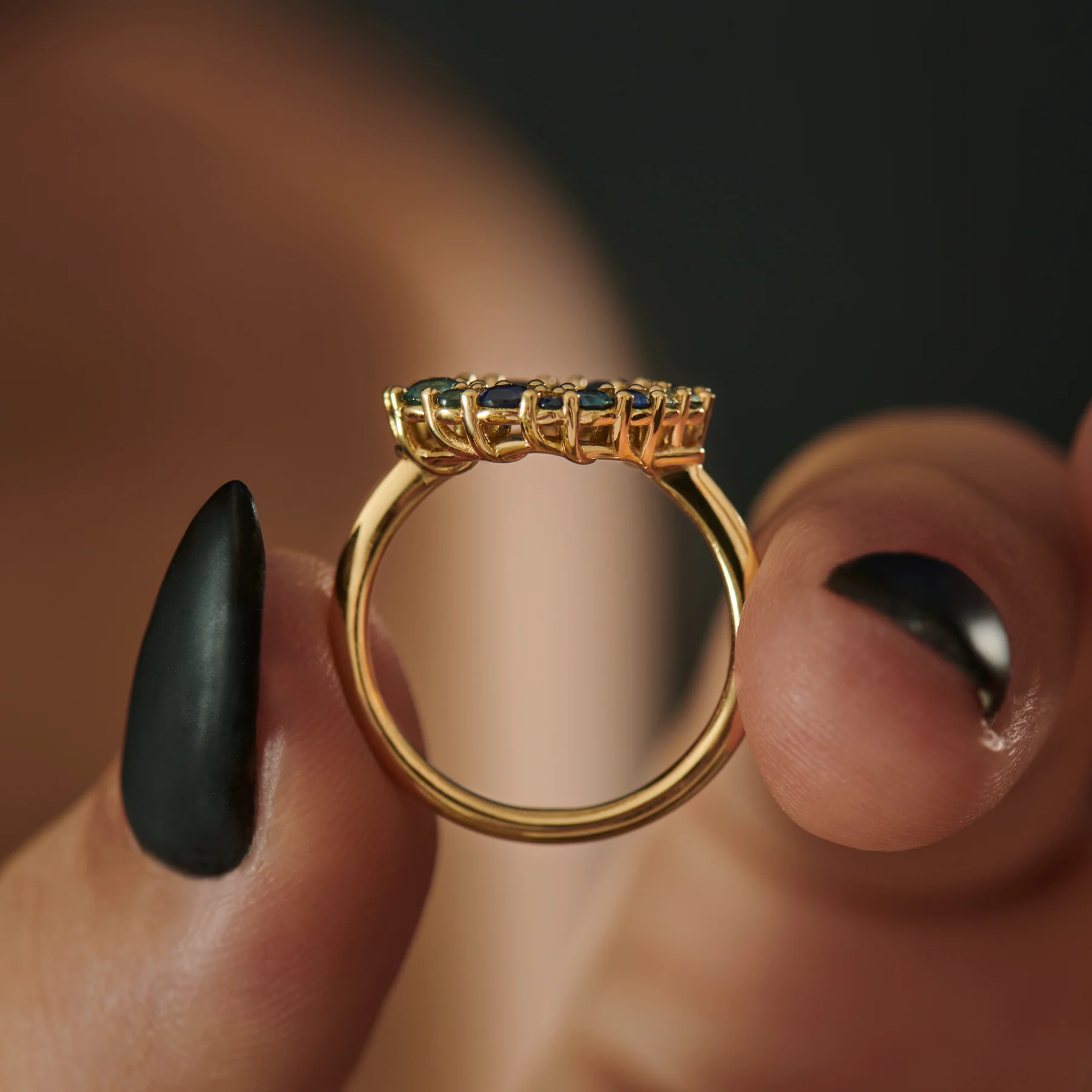 Bubble Multicolor Sapphire Ring - Image 4