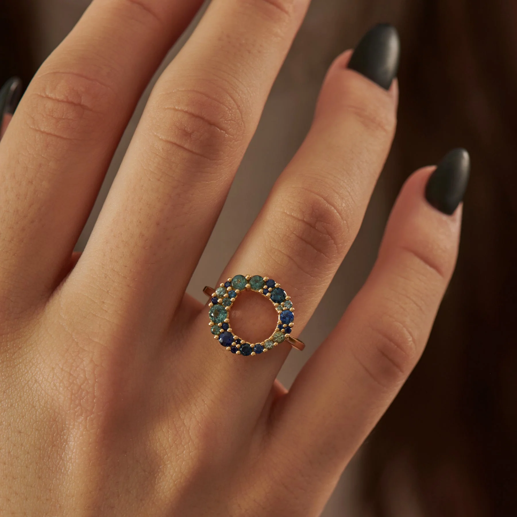 Bubble Multicolor Sapphire Ring - Image 5