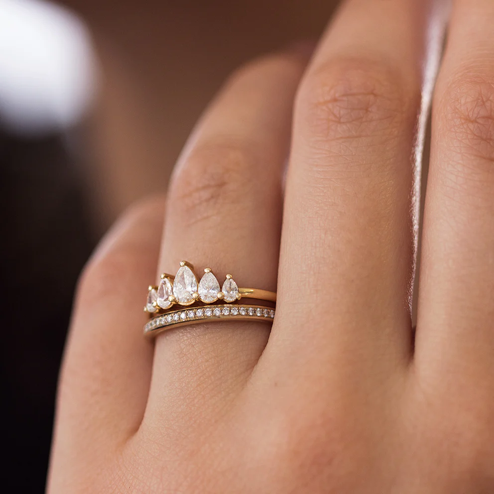 Classic Diamond Eternity Ring - Micro Pave Diamond Ring - Image 3