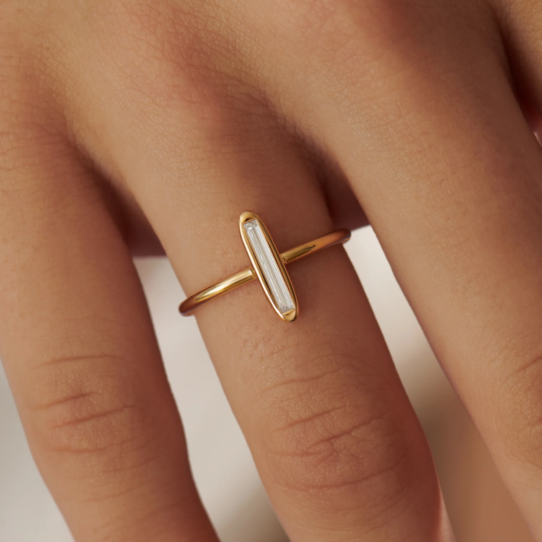 Dial Baguette Diamond Engagement Ring - Image 2
