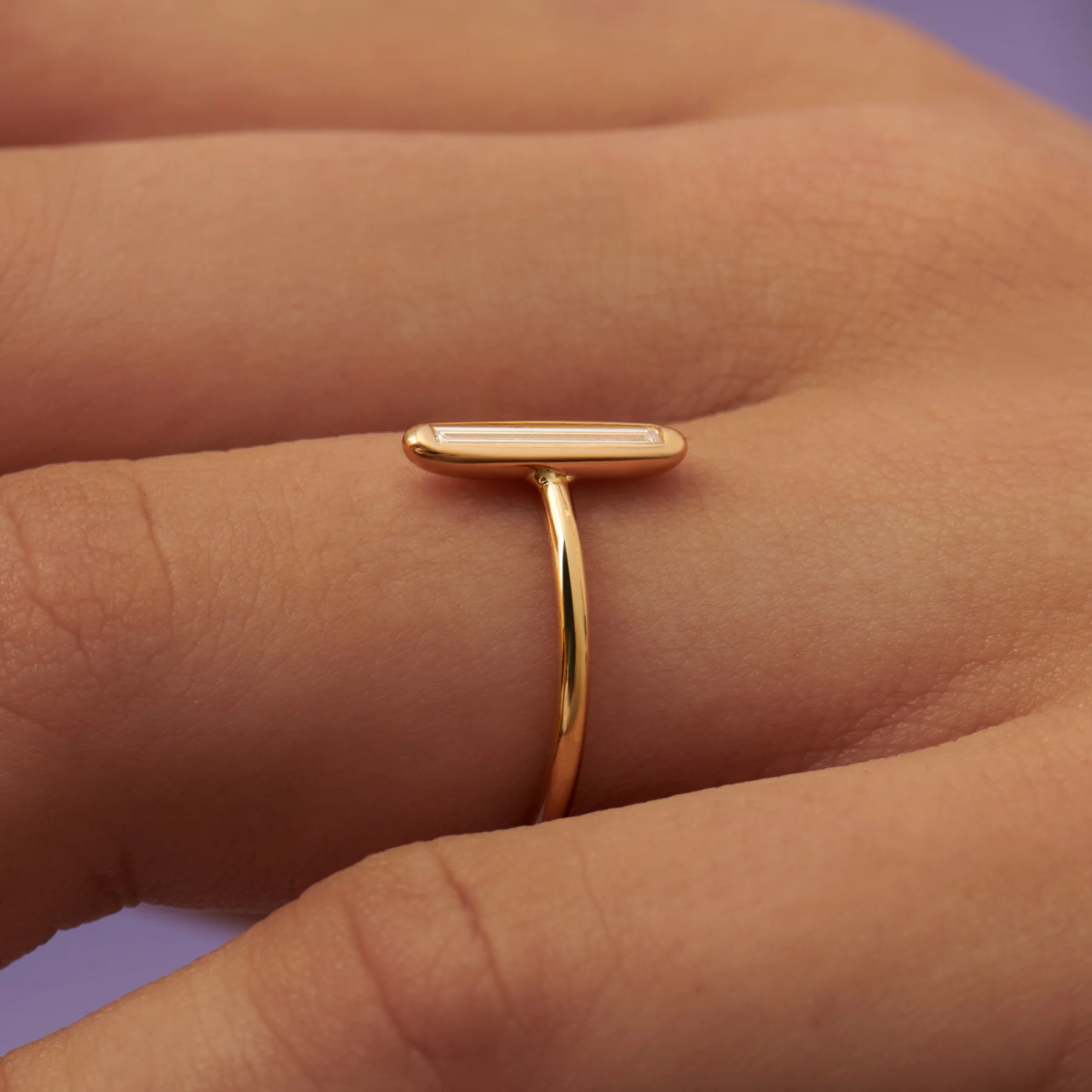 Dial Baguette Diamond Engagement Ring - Image 4