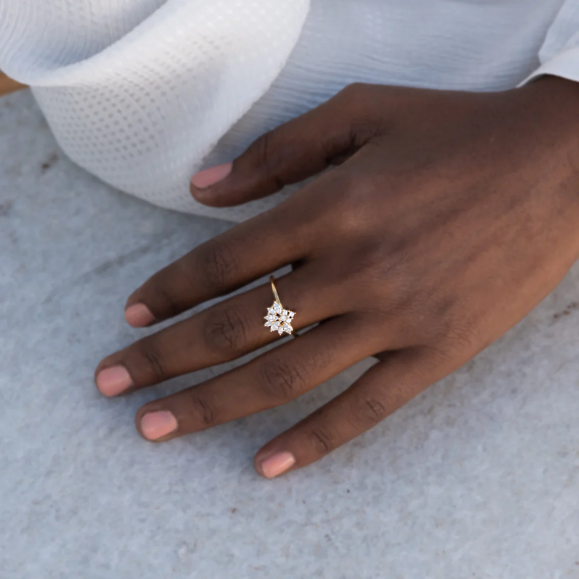 Diamond Snowflake Ring - Image 4