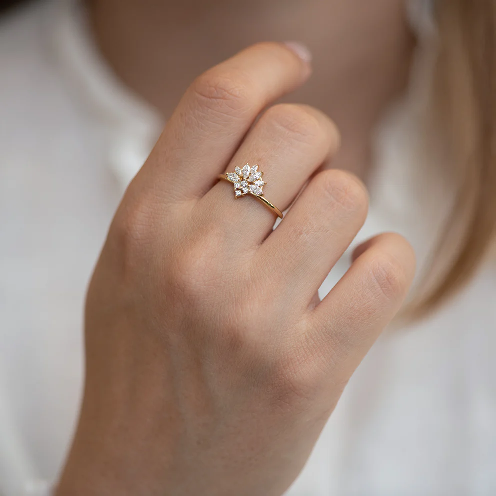 Diamond Snowflake Ring - Image 5