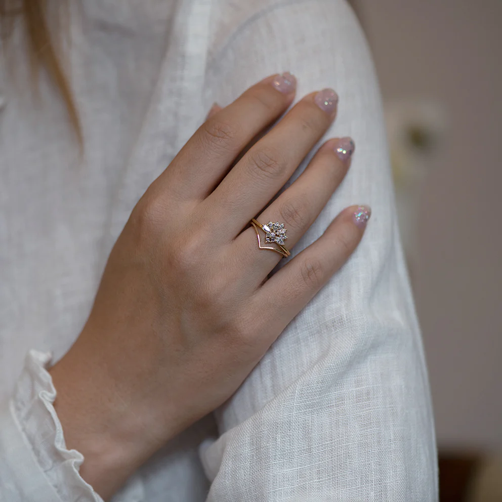 Diamond Snowflake Ring - Image 7