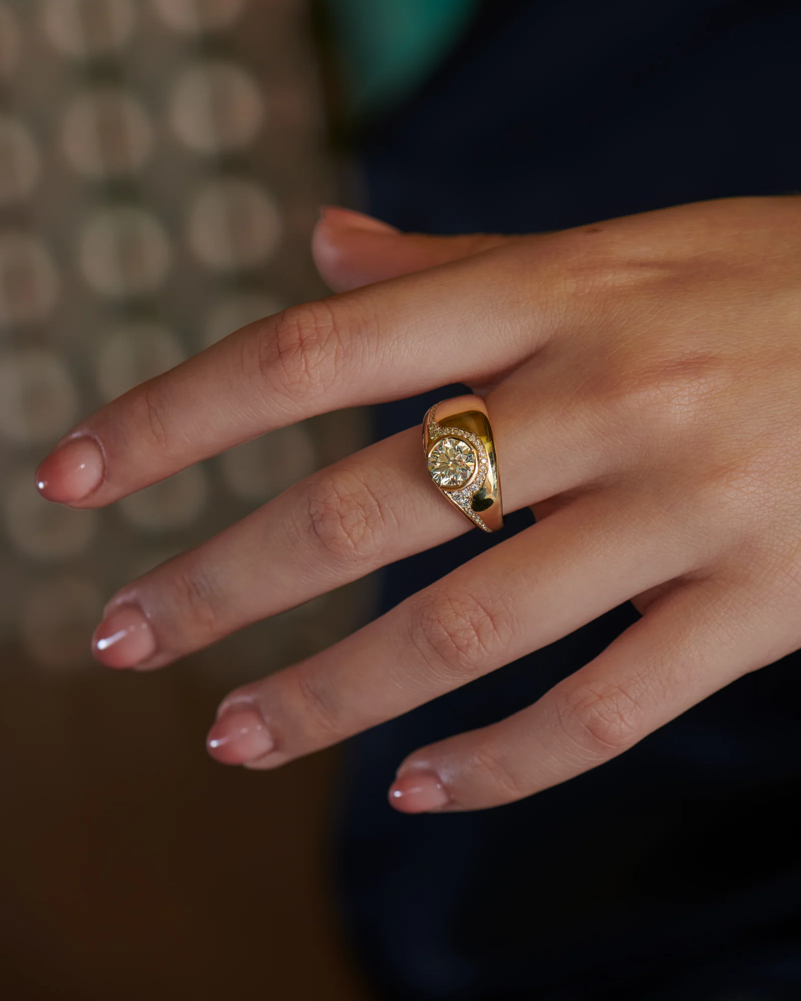 Fancy Yellow Brilliant Diamond Engagement Ring - Image 3