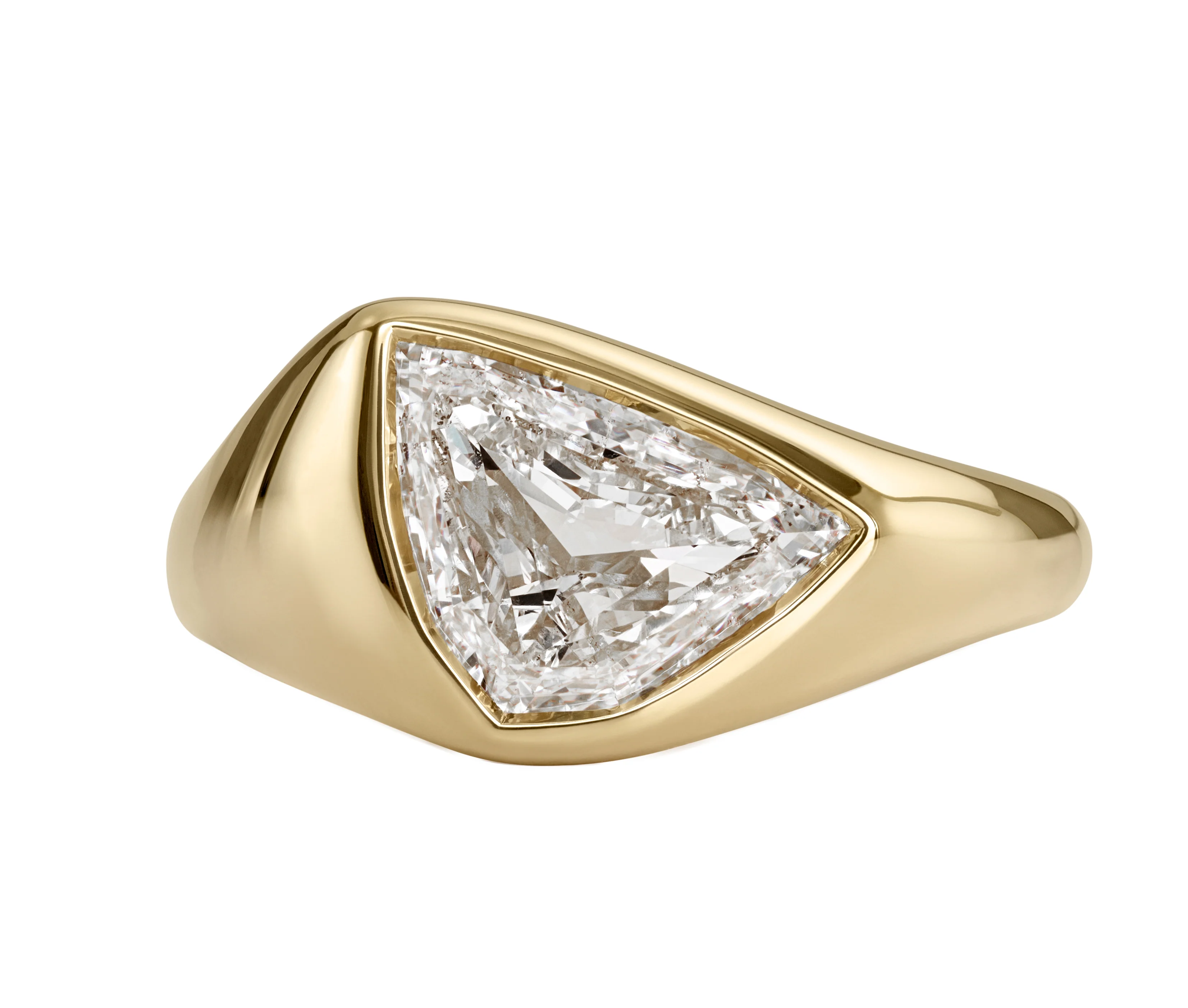 Floe Modern Engagement Ring Set with Paraiba & Gold Bands - Image 3