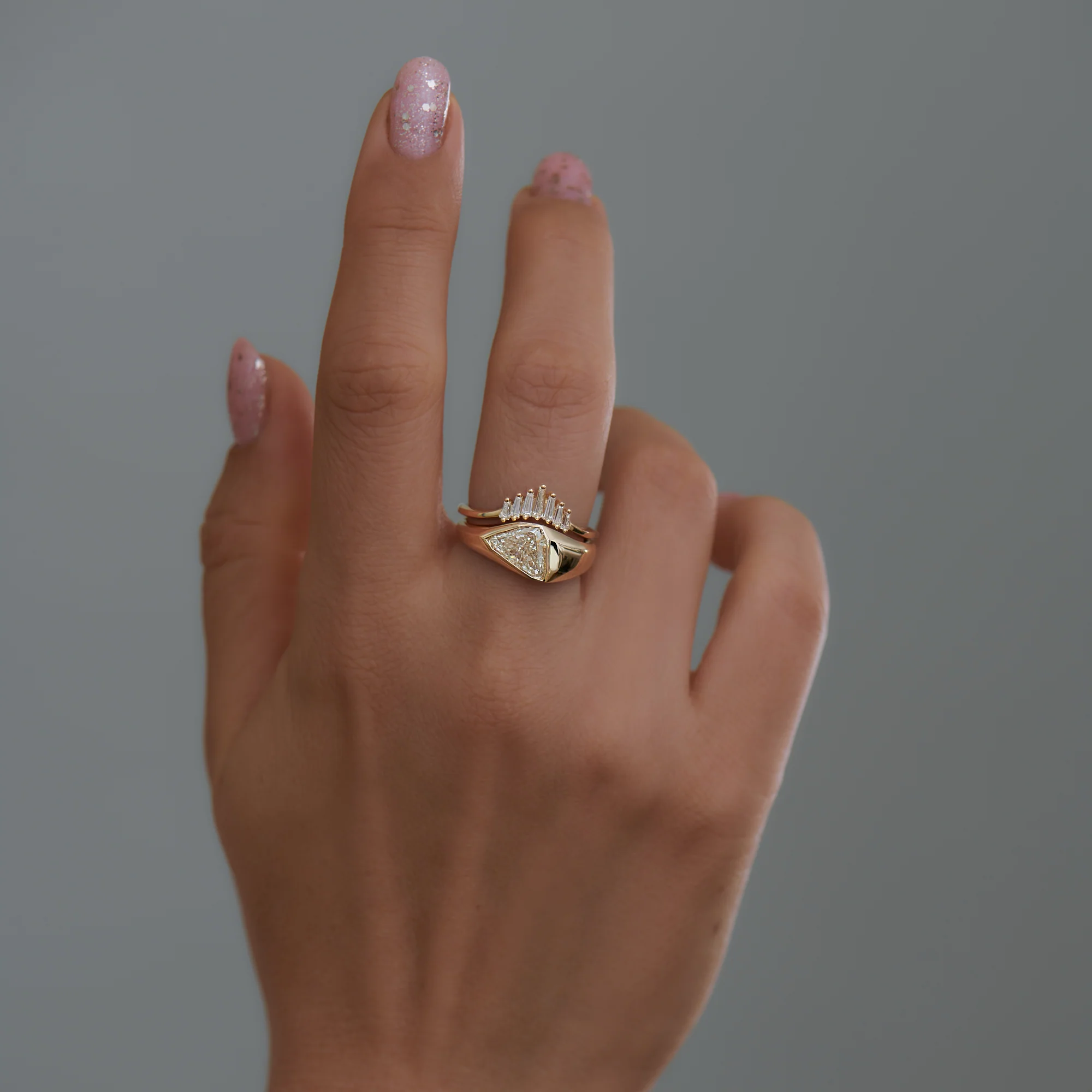 Floe Unisex Diamond Engagement Ring - Image 9