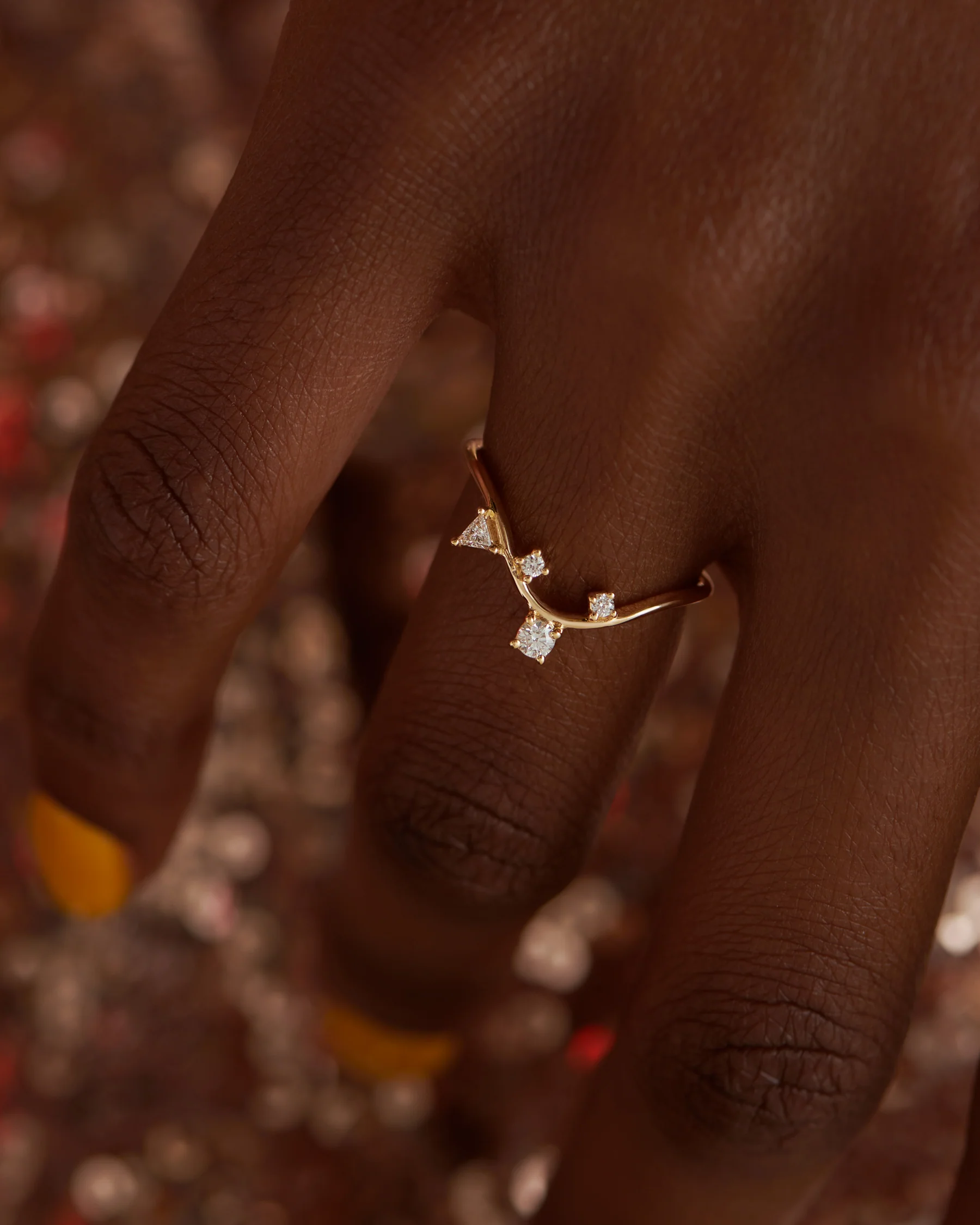Gather Mixed Cut Diamond Wedding Band - Image 3