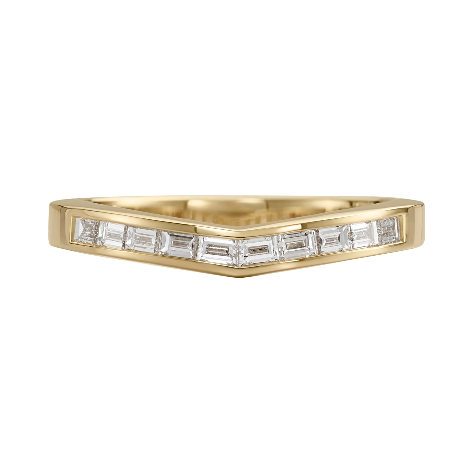 Geometric Baguette Cut Diamond Ring Set - Image 4