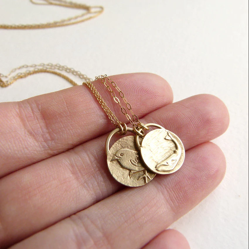 Gold Bird Necklace - Image 4