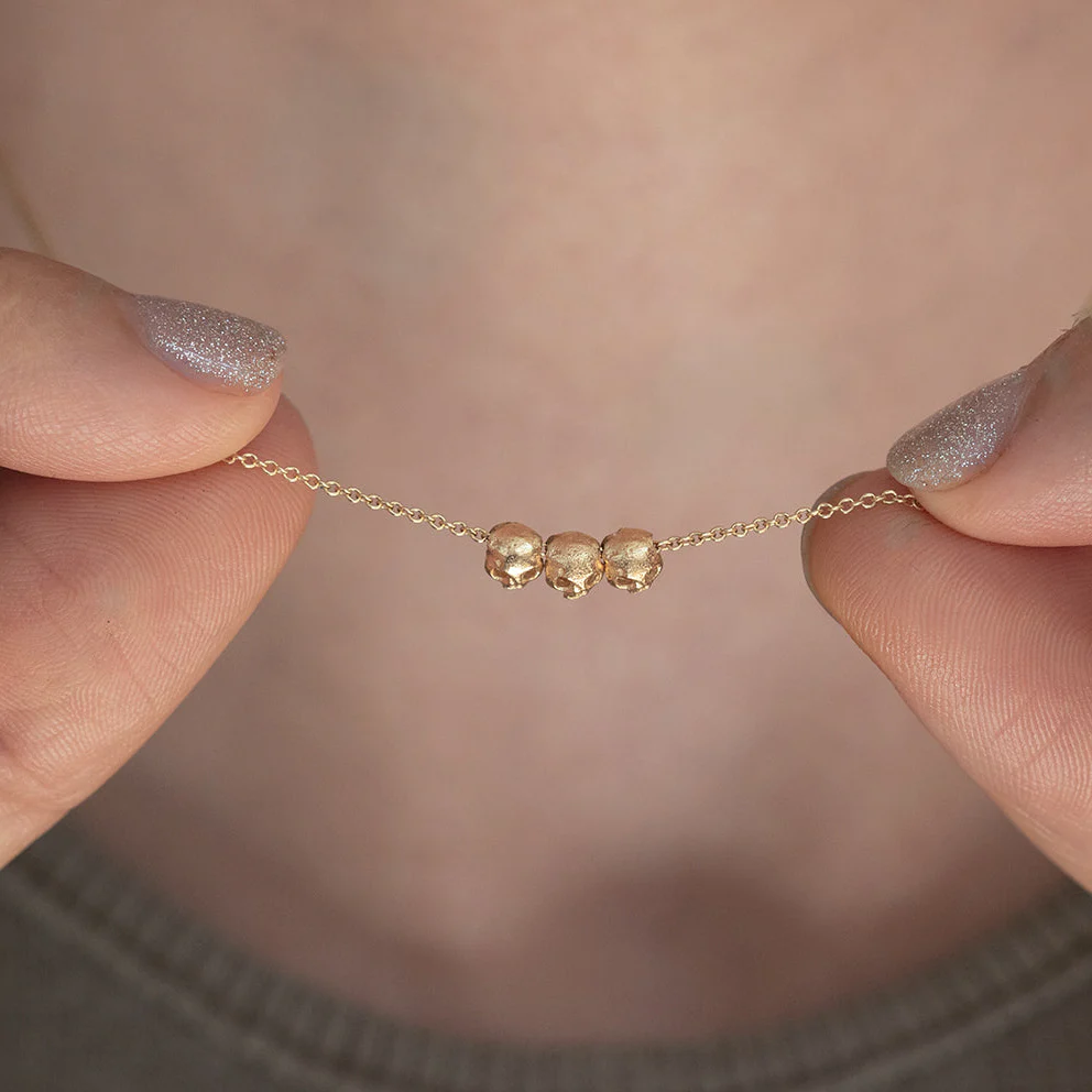 Gold Skull Necklace - Image 5