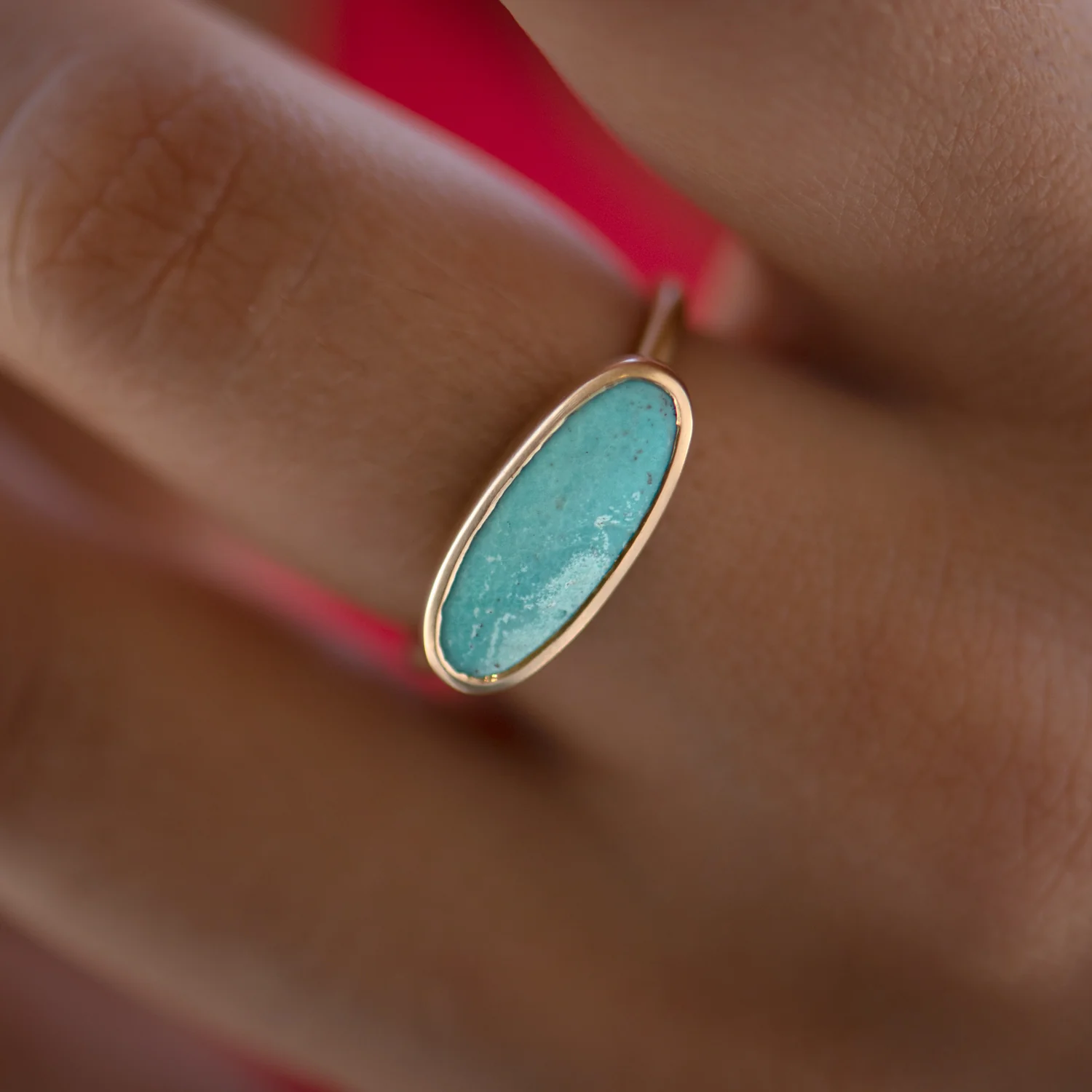 Turquoise Gold Band - Image 5