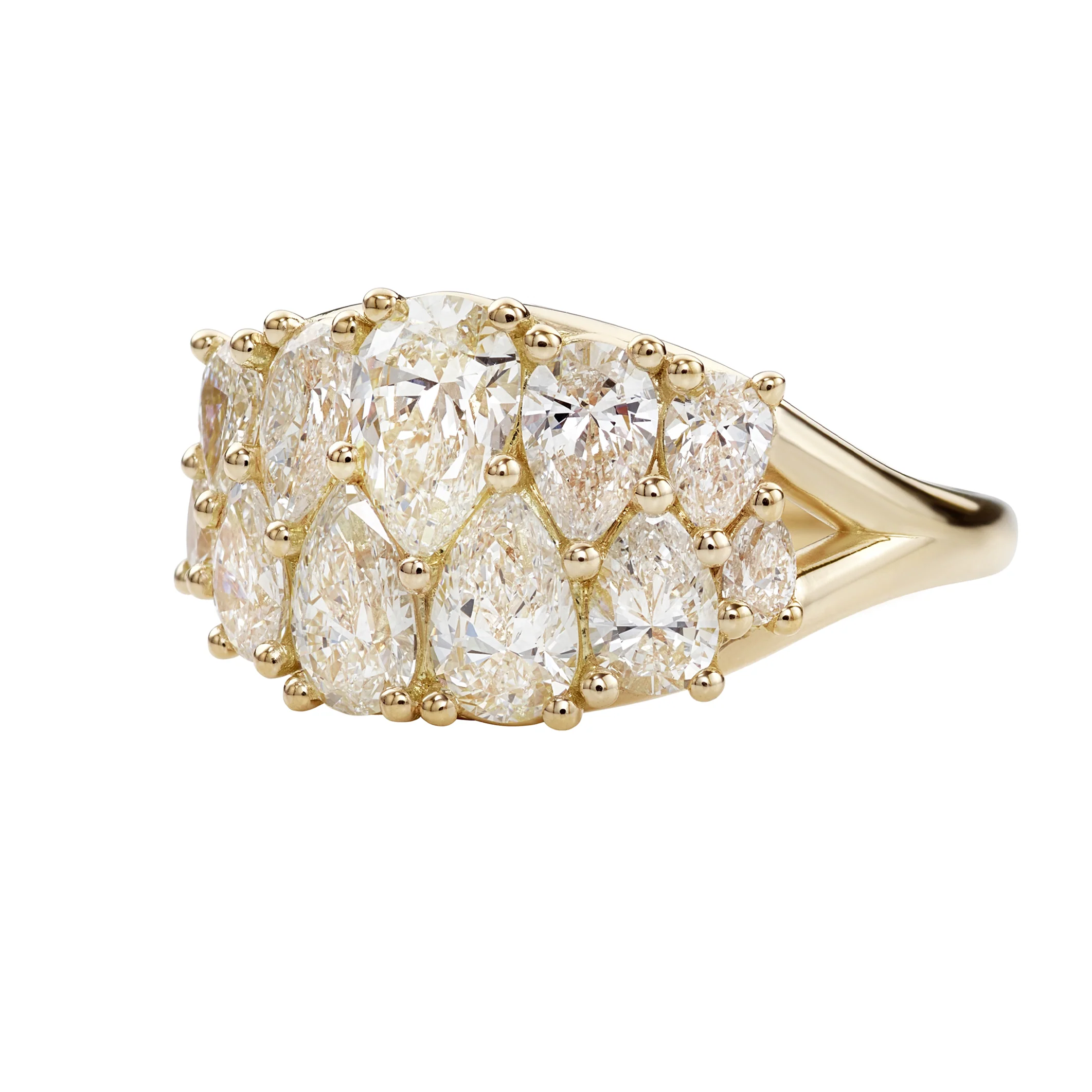 Interlaced Pear Diamond Engagement Ring - Image 2