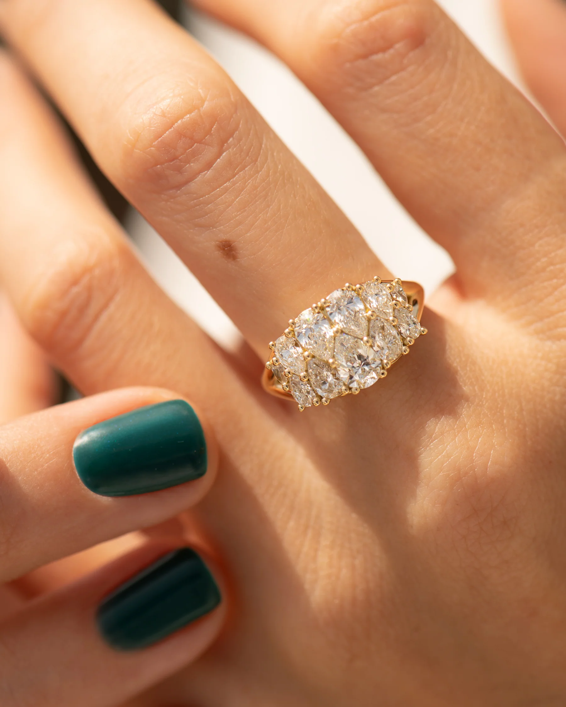 Interlaced Pear Diamond Engagement Ring - Image 7