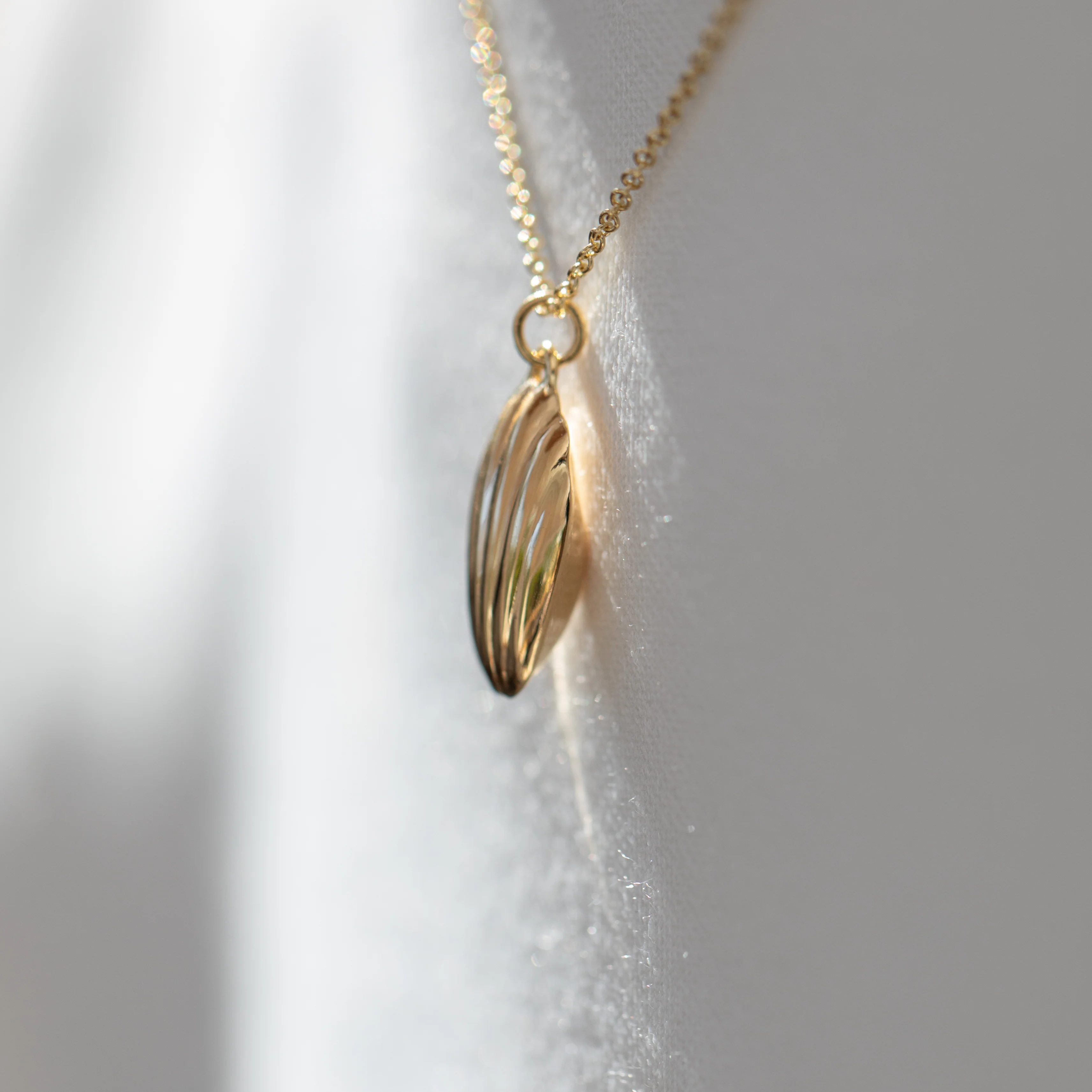 Madeleine Cookie Pendant Necklace in Solid Gold - Image 4