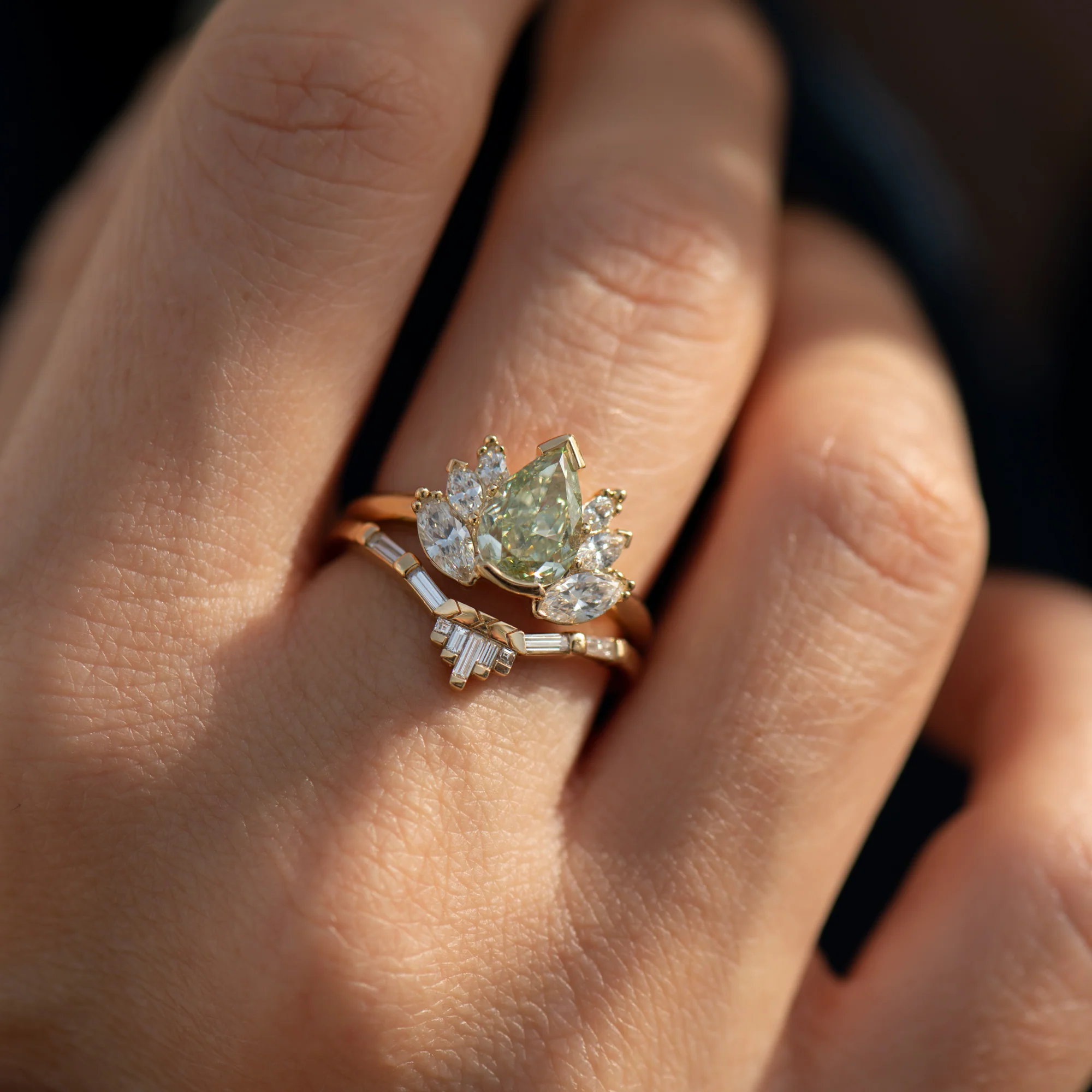 Nesting Wedding Ring - Baguette Tower - Image 6