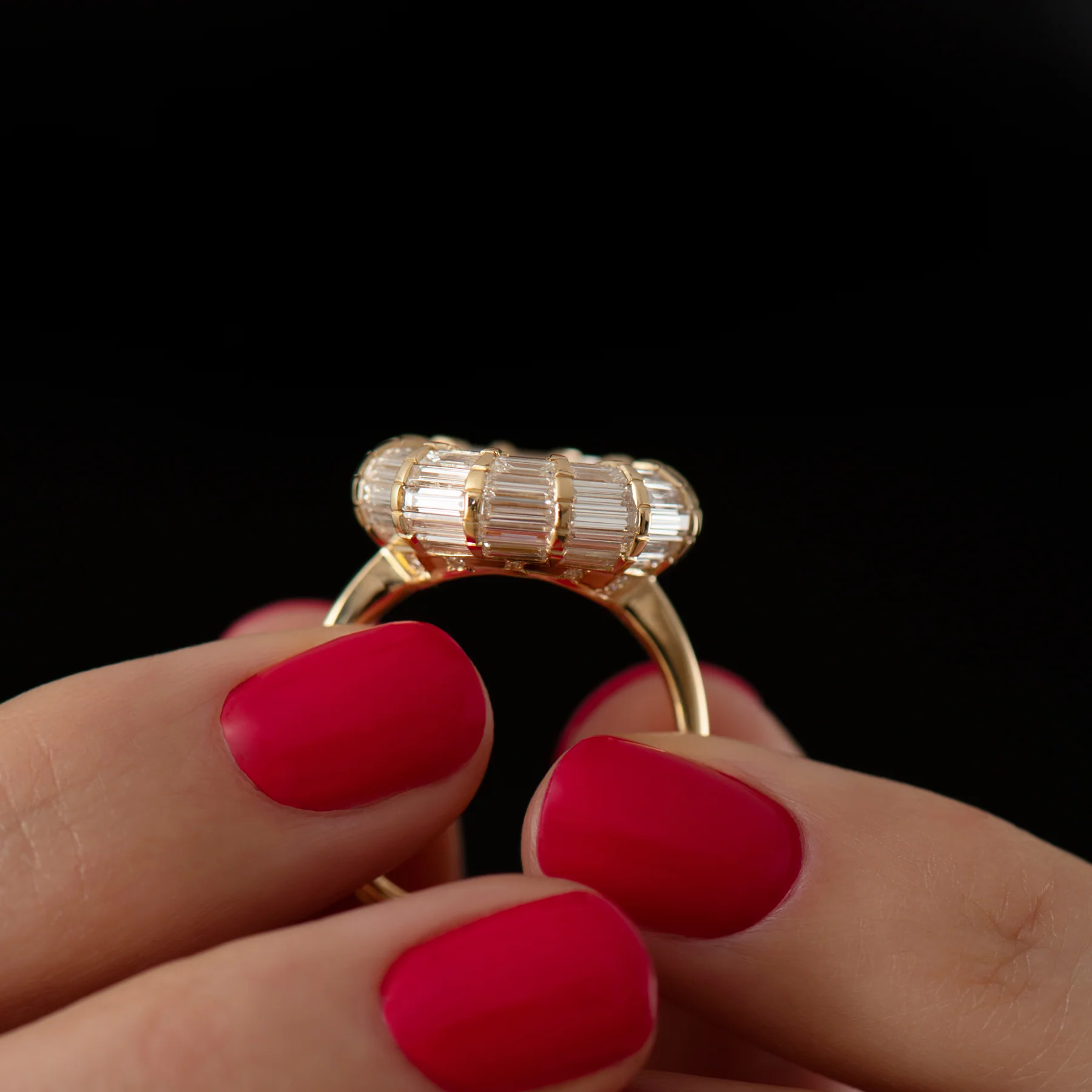 Nimbus Baguette Diamond Statement Ring - Image 4
