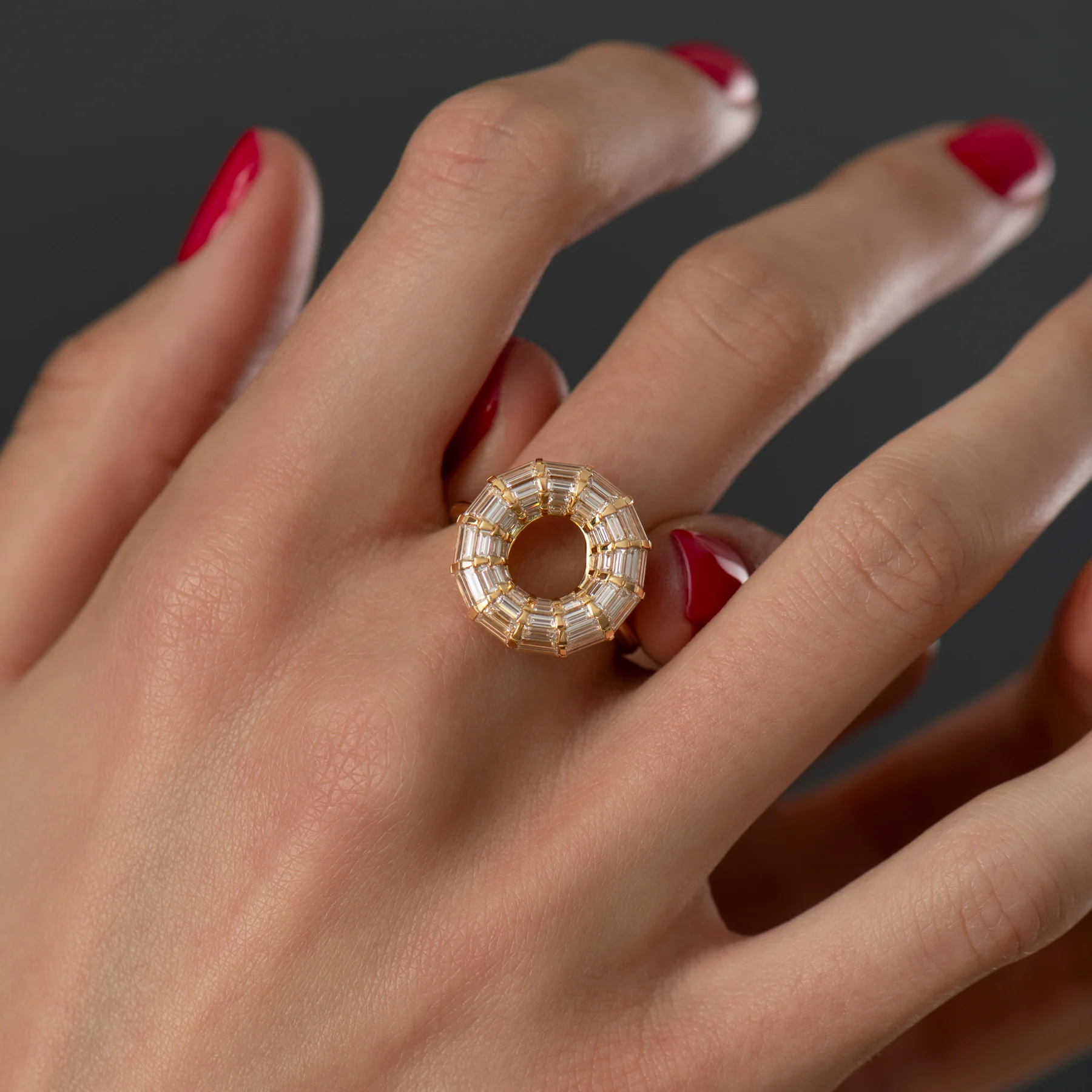 Nimbus Baguette Diamond Statement Ring - Image 7