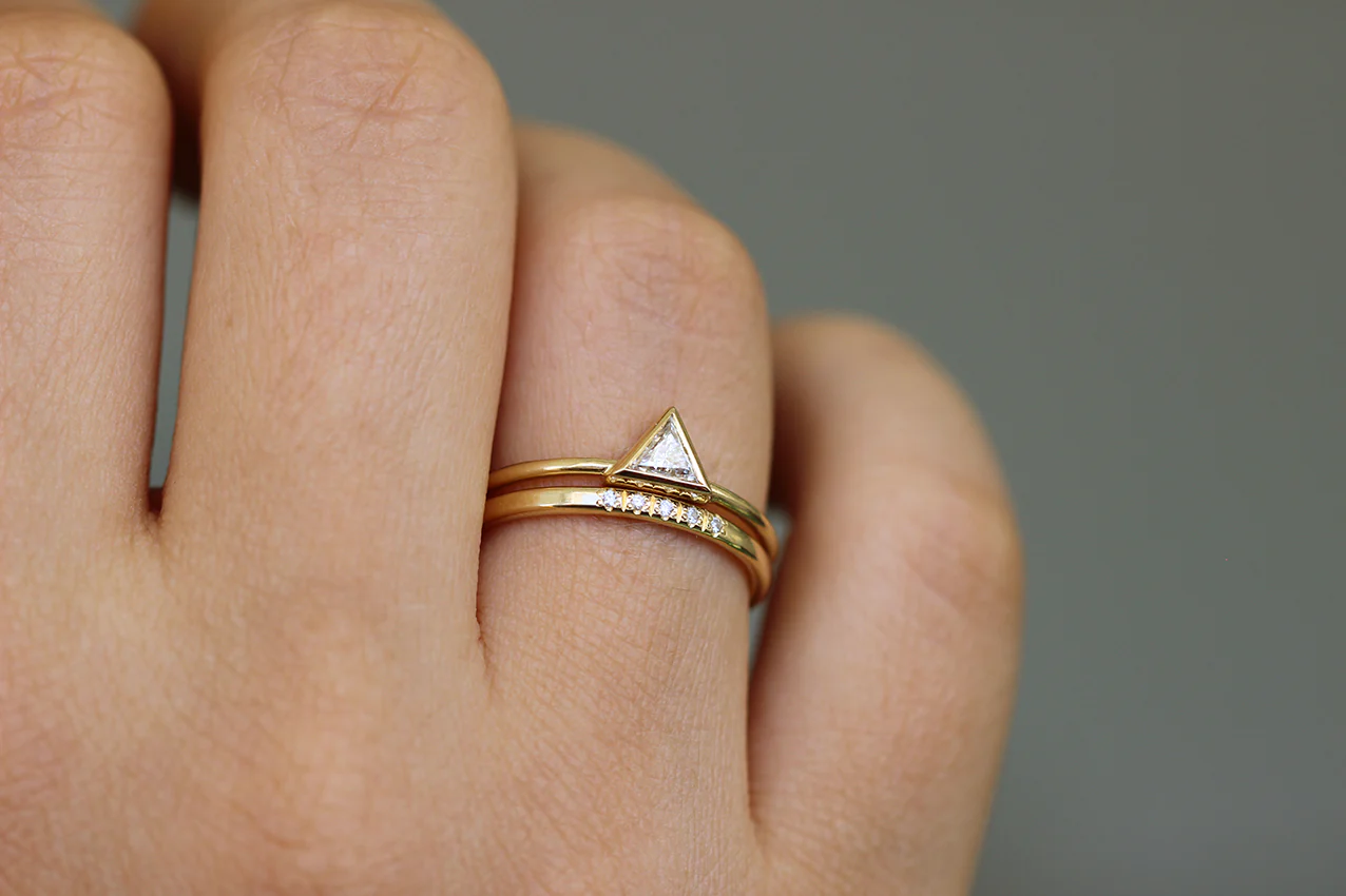 Five Diamonds Wedding Ring - Image 4
