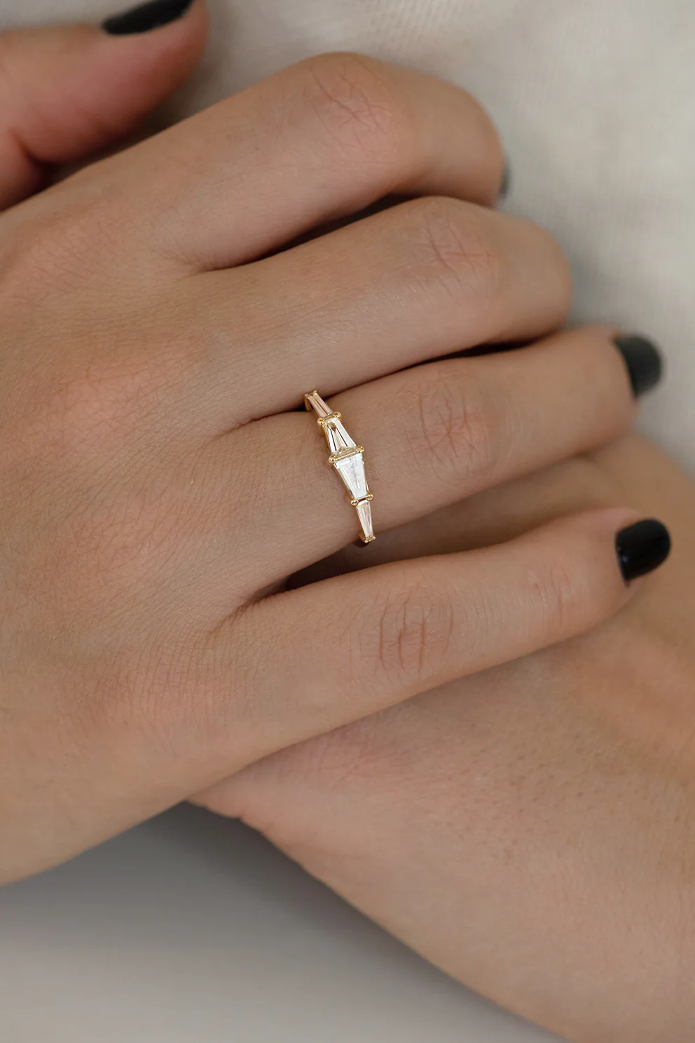 Tapered Baguette Engagement Ring - Image 3