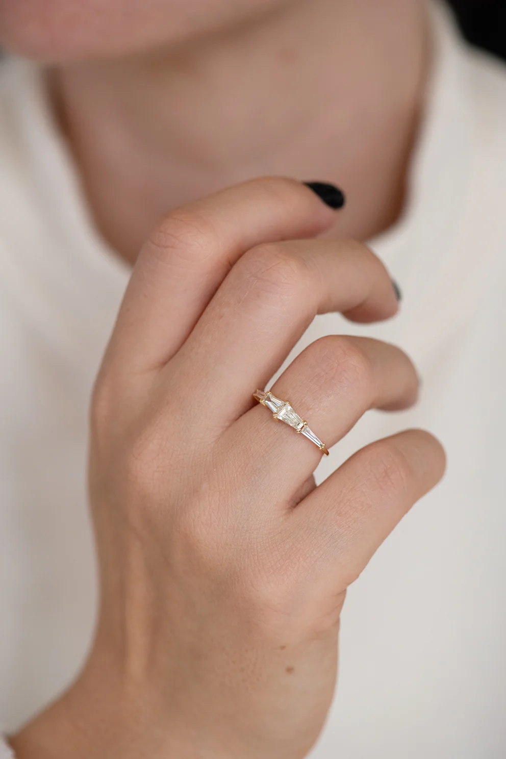 Tapered Baguette Engagement Ring - Image 4
