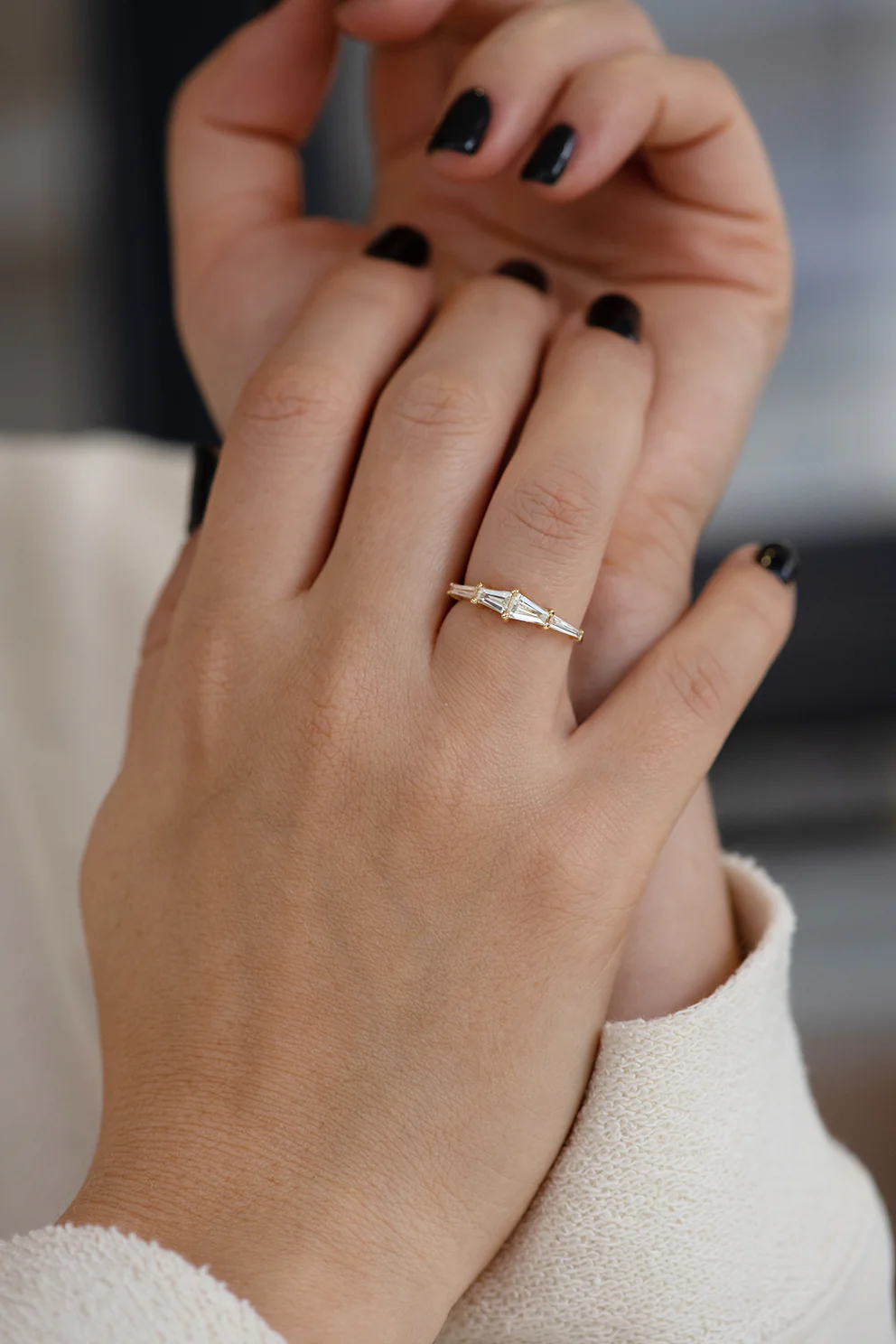 Tapered Baguette Engagement Ring - Image 7