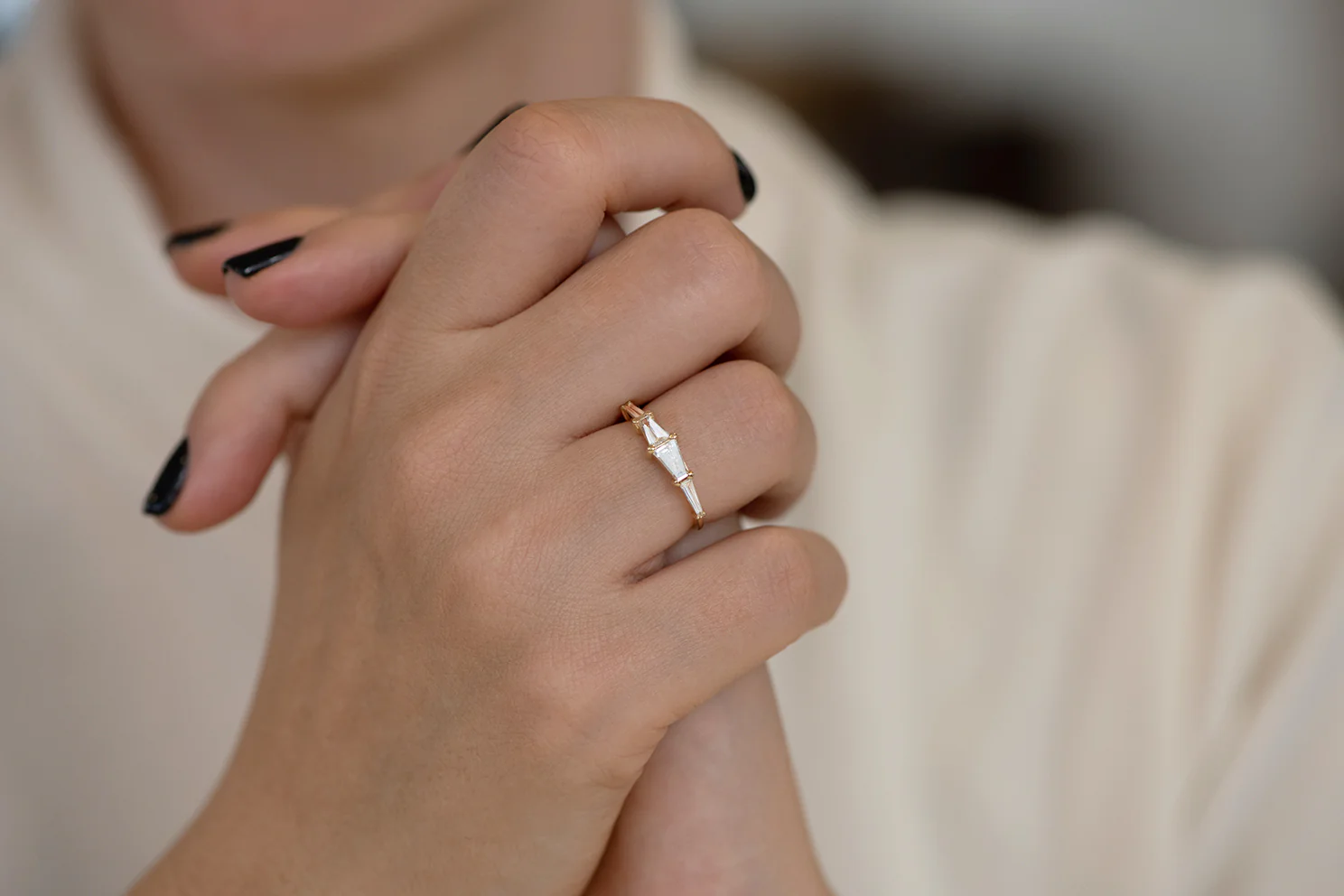 Tapered Baguette Engagement Ring - Image 8