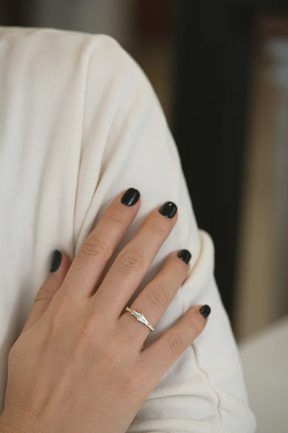 Tapered Baguette Engagement Ring - Image 9