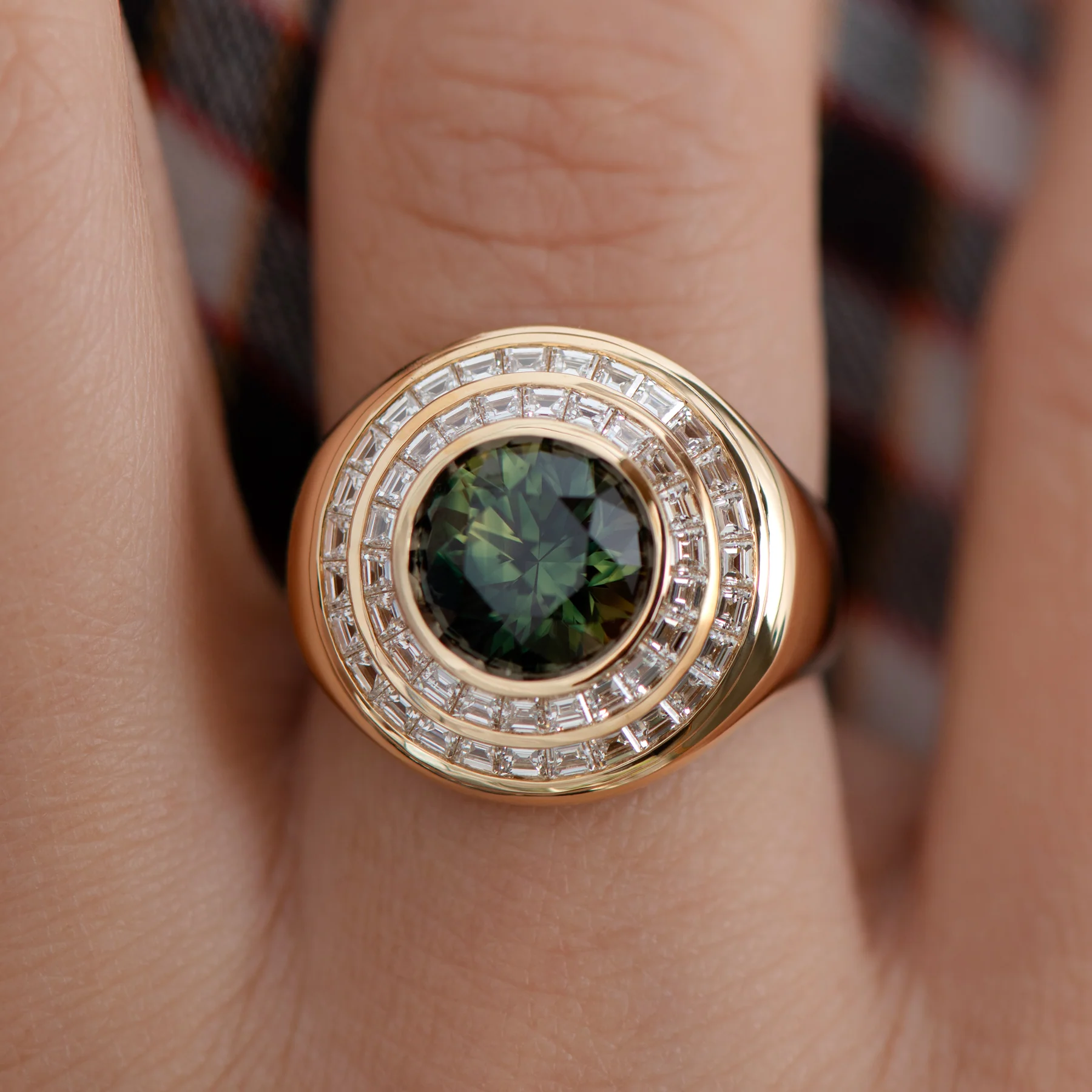 The Observatory Green Parti Sapphire Deco Statement Ring - Image 5