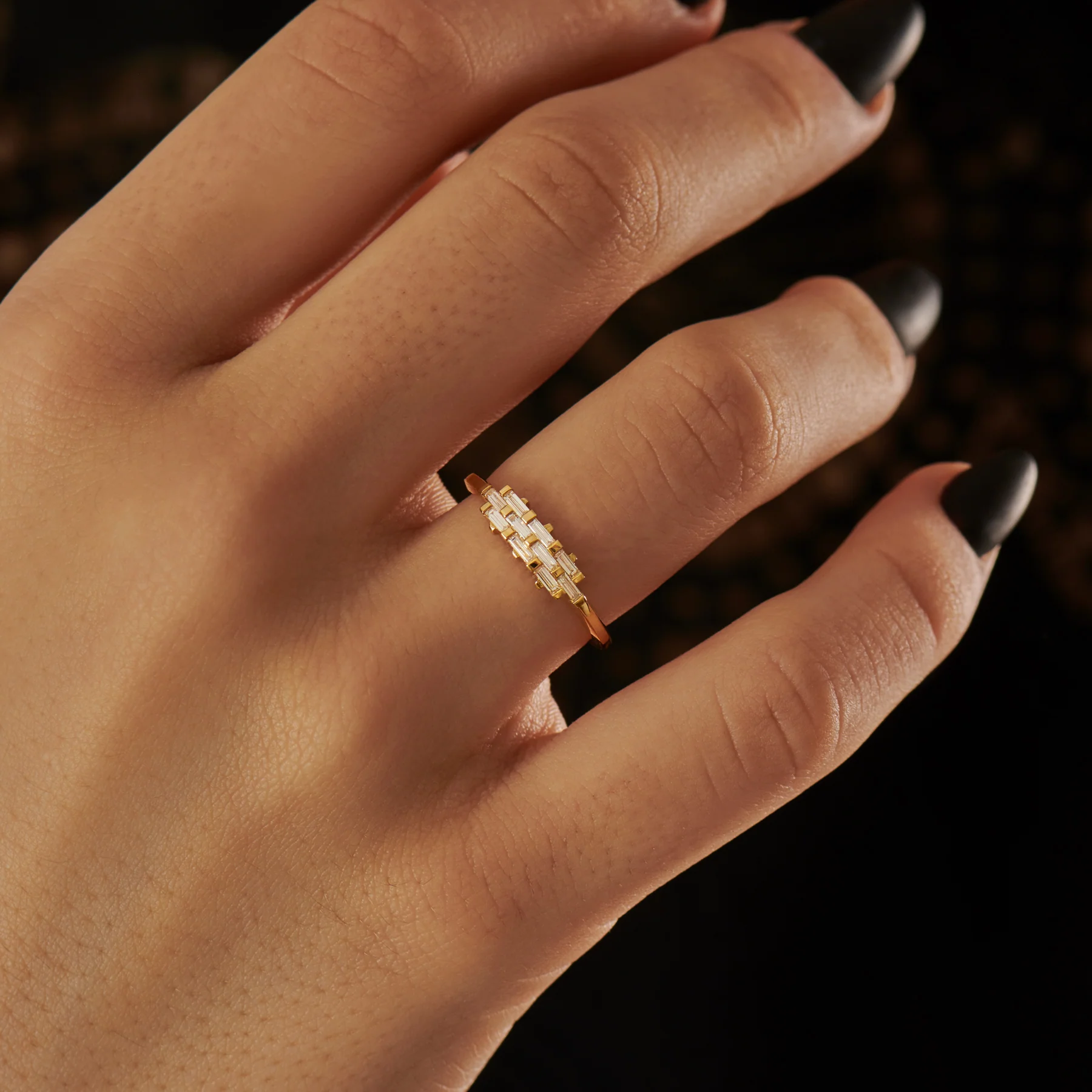 Woven Baguette Diamond Ring - Image 2