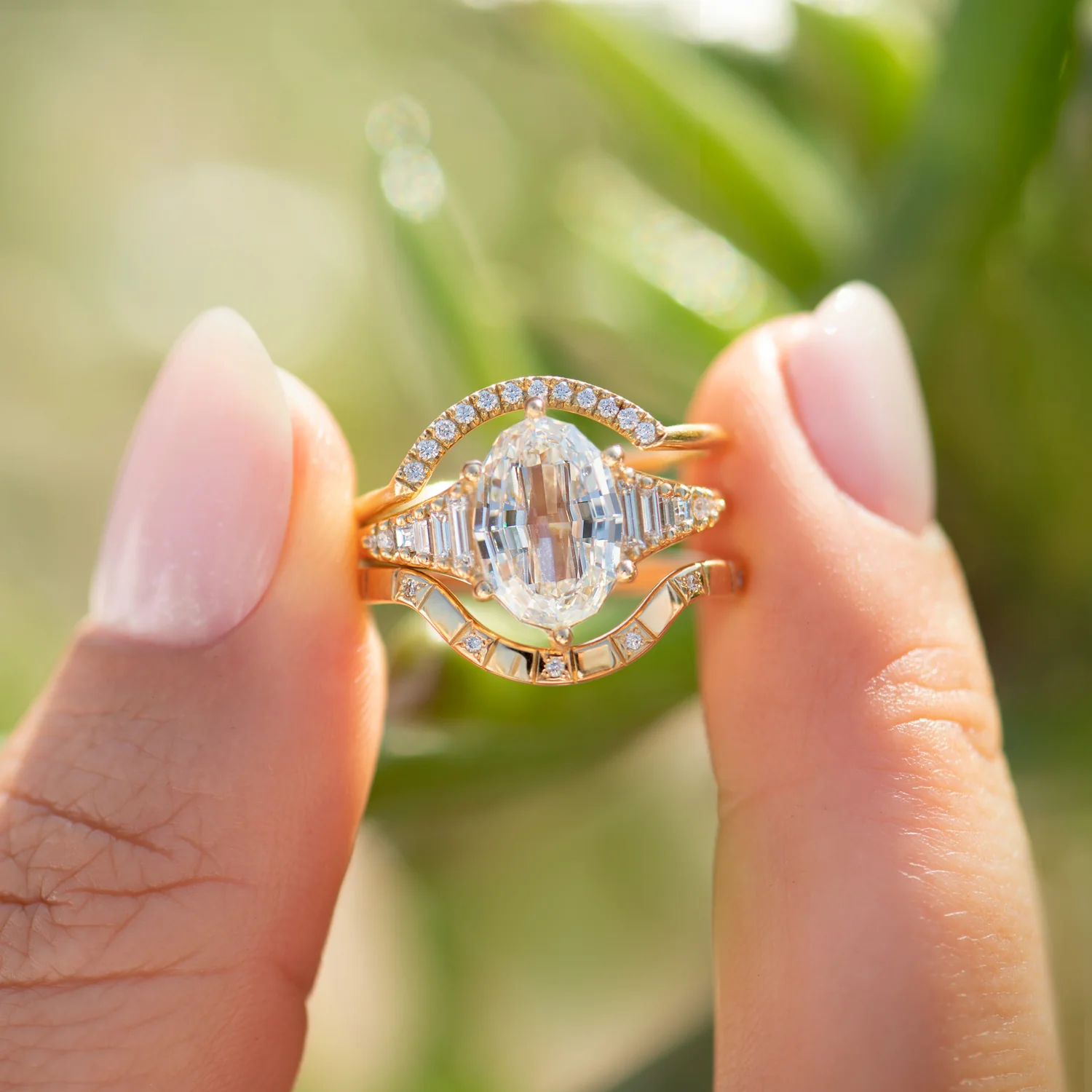 Zeppelin Engagement Ring with an Oval Step Cut Diamond - Image 11
